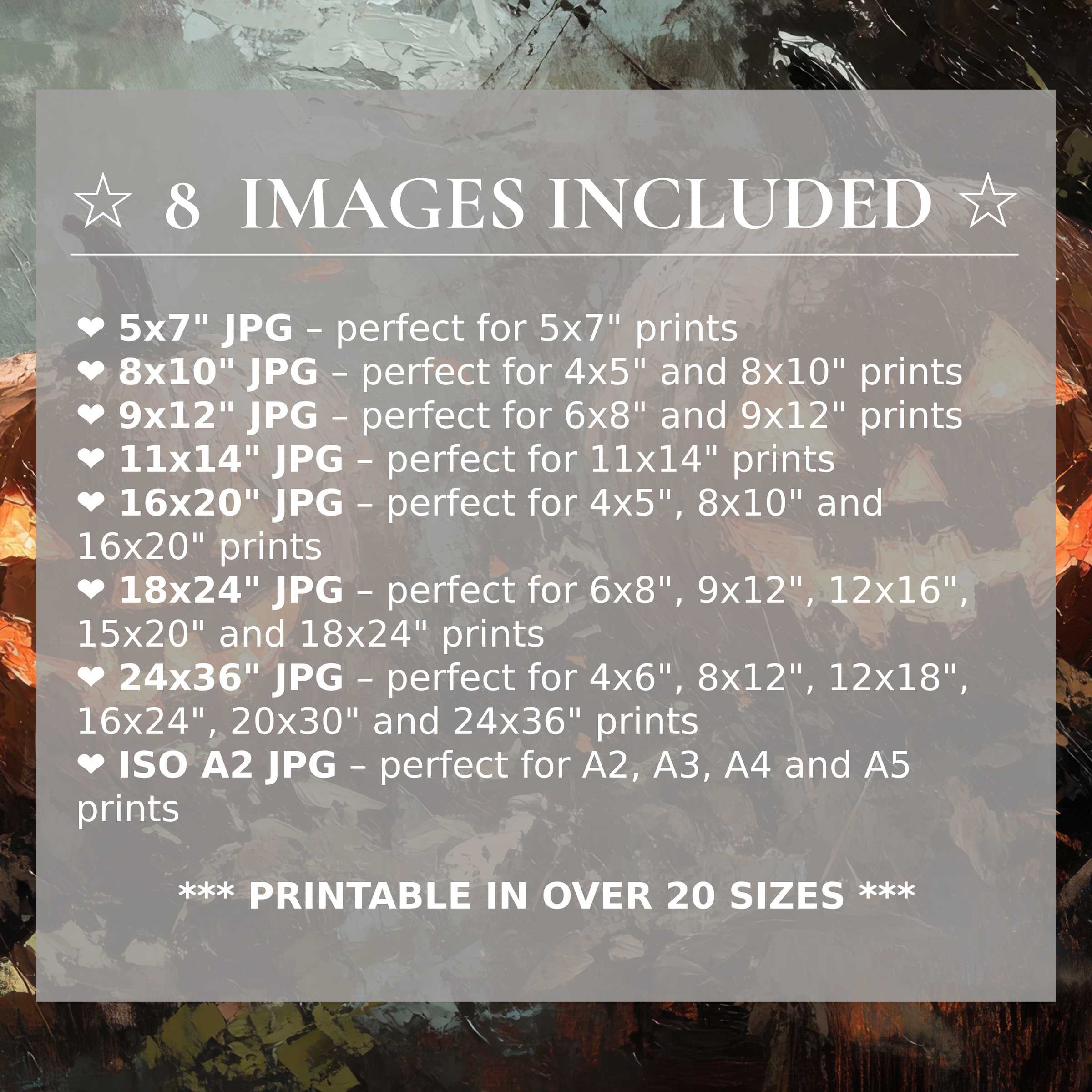 Halloween digital print with radiant amber and deep charcoal hues, delivering timeless style and elegance Includes 8 high-quality sizes to elevate modern interiors with versatile, curated charm