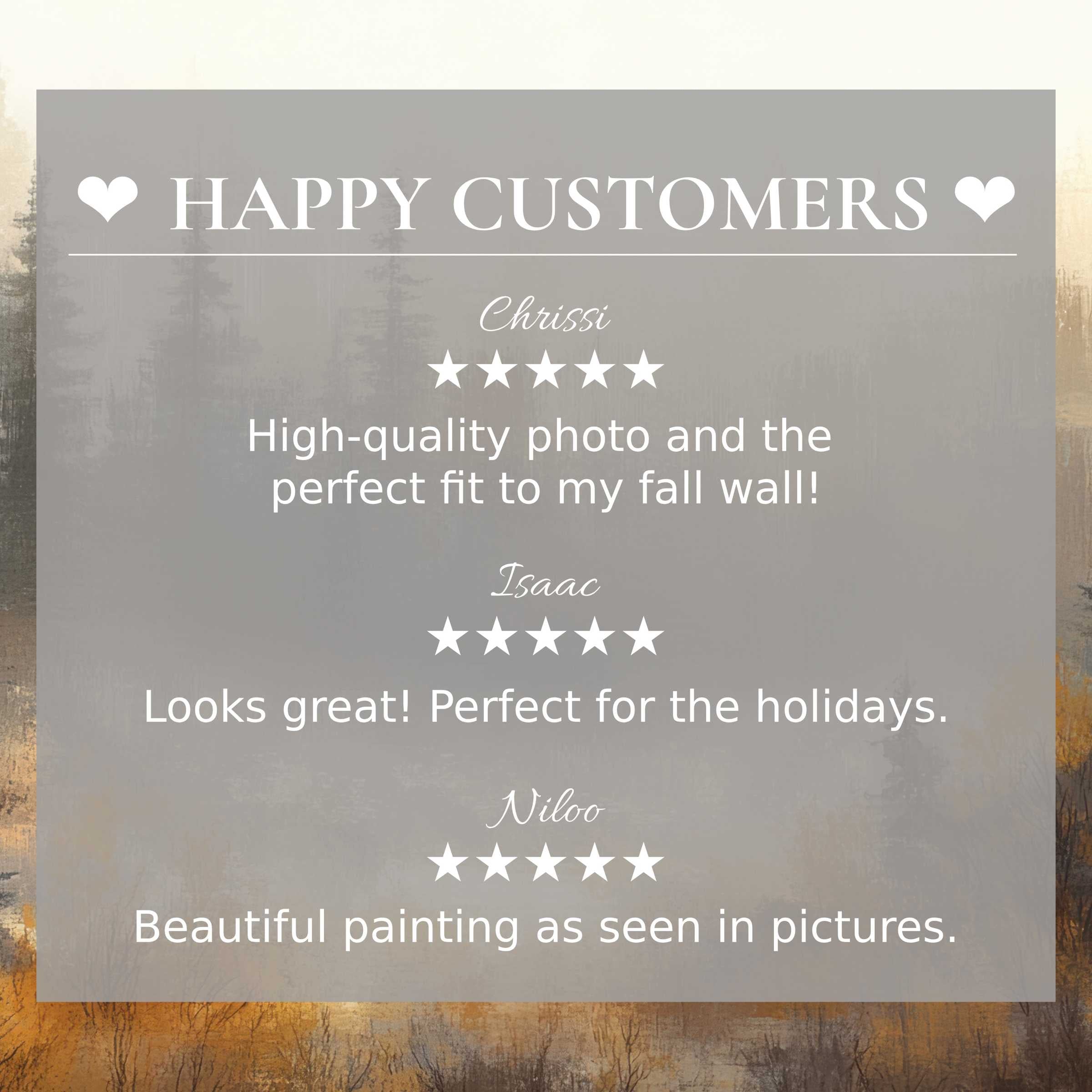 Elegant trees art for Frame TV with abstract sunset hues features happy customer reviews building trust and style appeal
