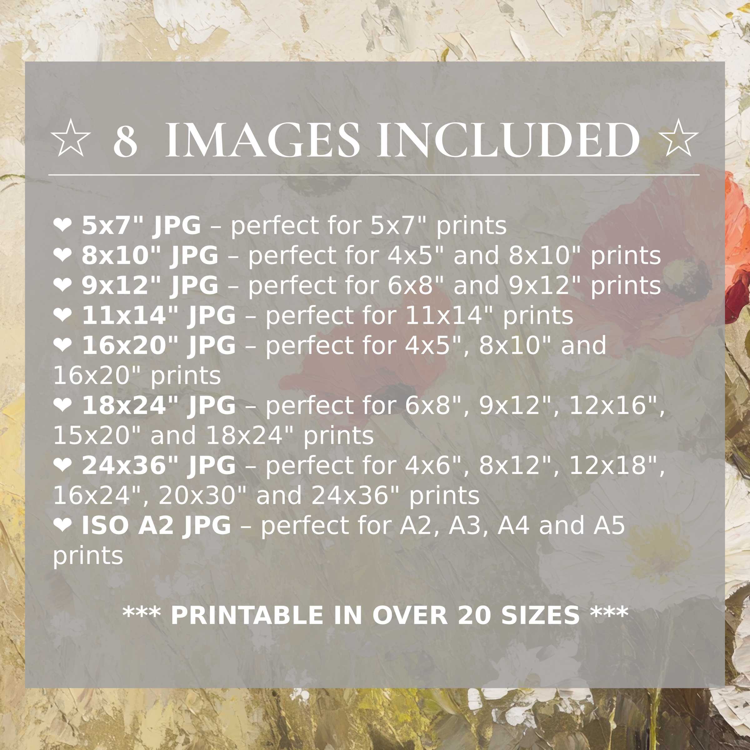 Radiant spring digital print featuring soft creams, coral, and green hues; includes 8 high-quality sizes to elevate modern interiors with timeless elegance