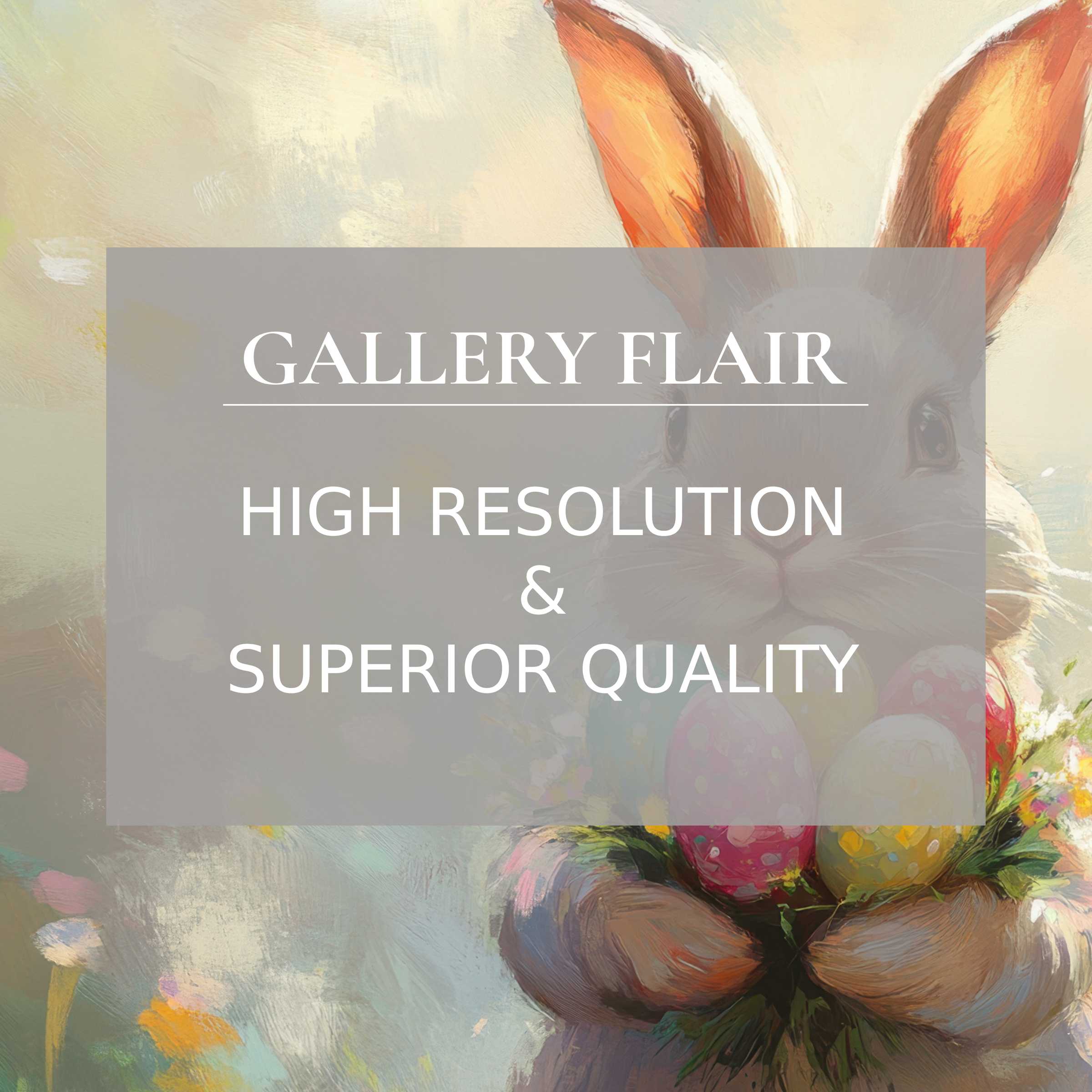 Easter printable art featuring a softly radiant bunny with delicate pastel eggs, enhancing modern interiors with premium detail and serene charm