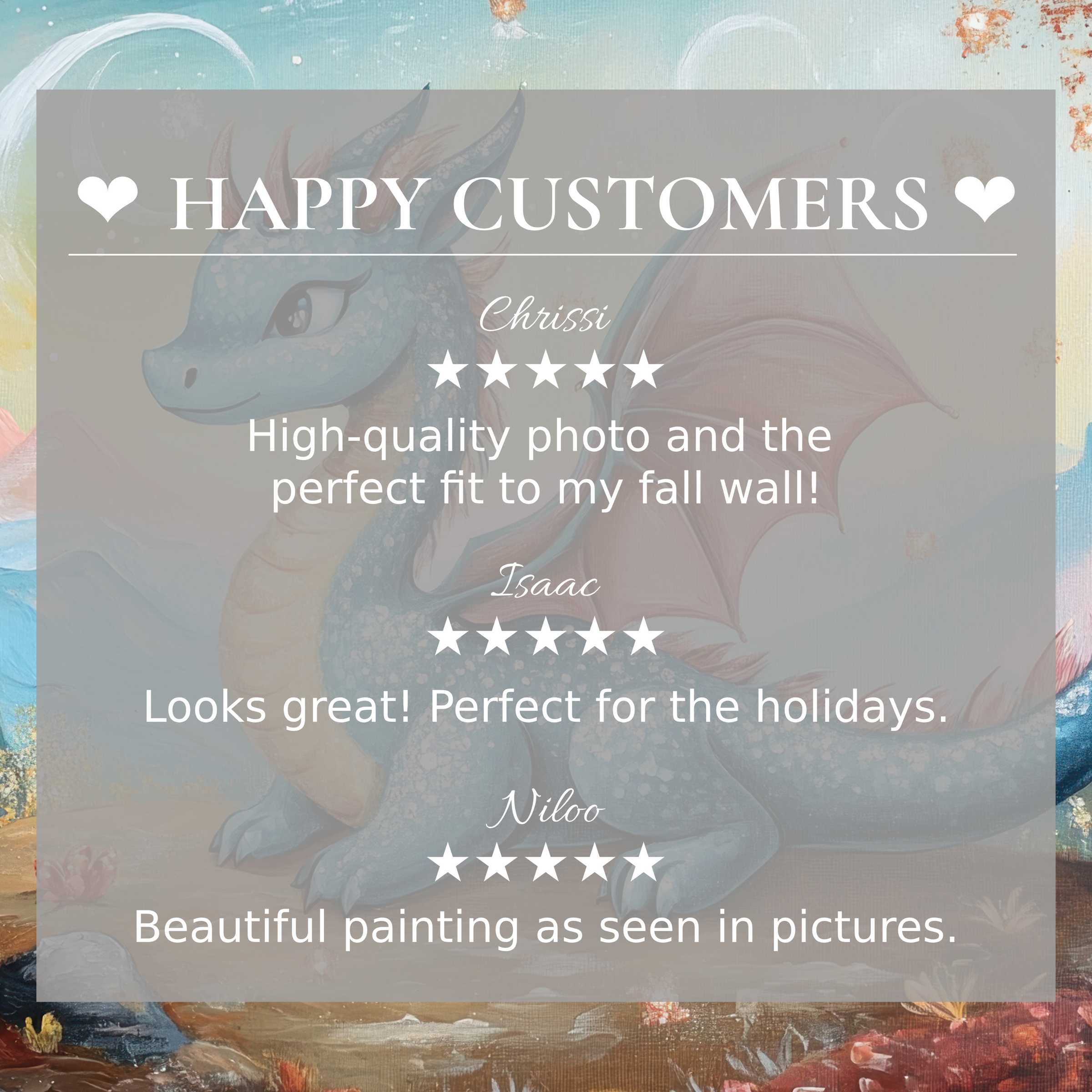 Nursery art for Frame TV with abstract pastel backdrop, featuring happy customer quotes and elegant, trust-building layout
