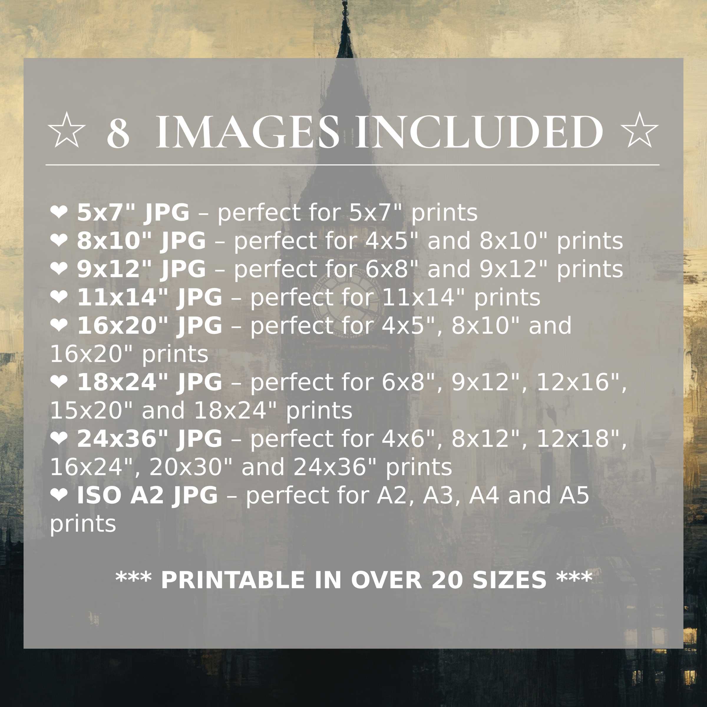 Urban digital print featuring radiant gold and deep charcoal tones, evoking bold sophistication; includes 8 high-quality sizes for effortless modern interior styling