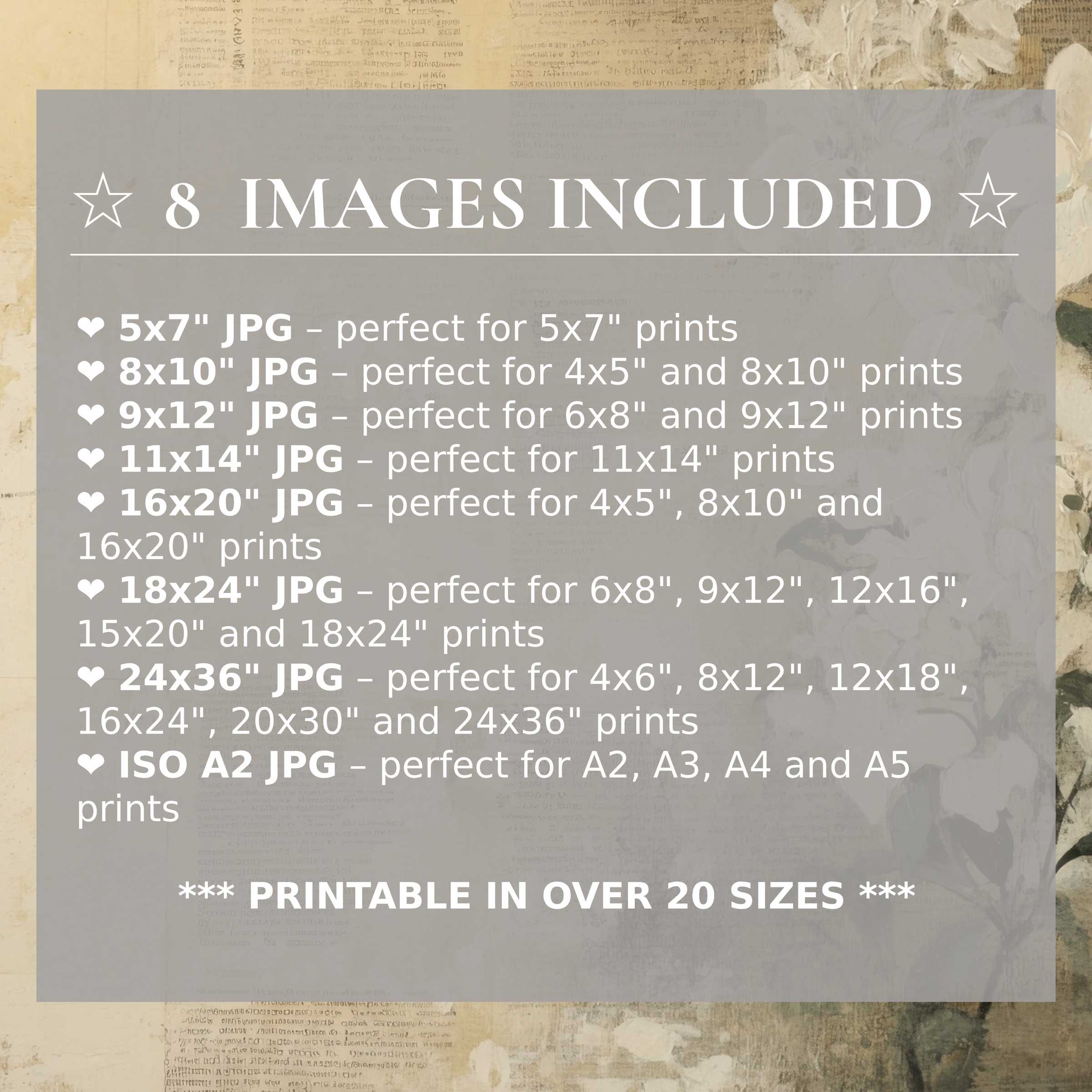 Botanical digital print in soft neutrals and muted greens, radiating calm and refinement; includes 8 high-quality sizes to effortlessly enhance modern interiors with versatile elegance