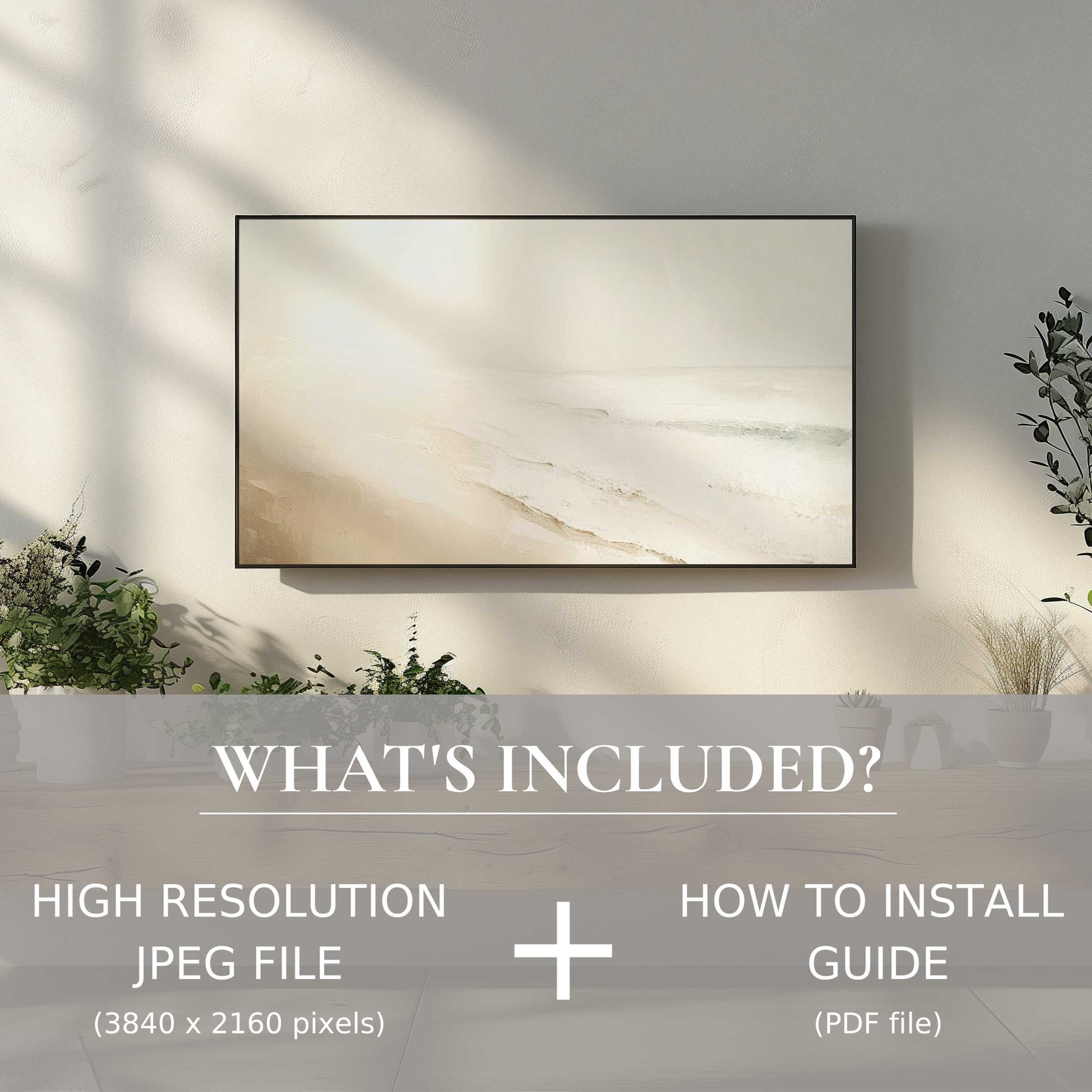 Elegant summer digital TV art download transforms your space with easy-to-use, high-res digital files and installation guide