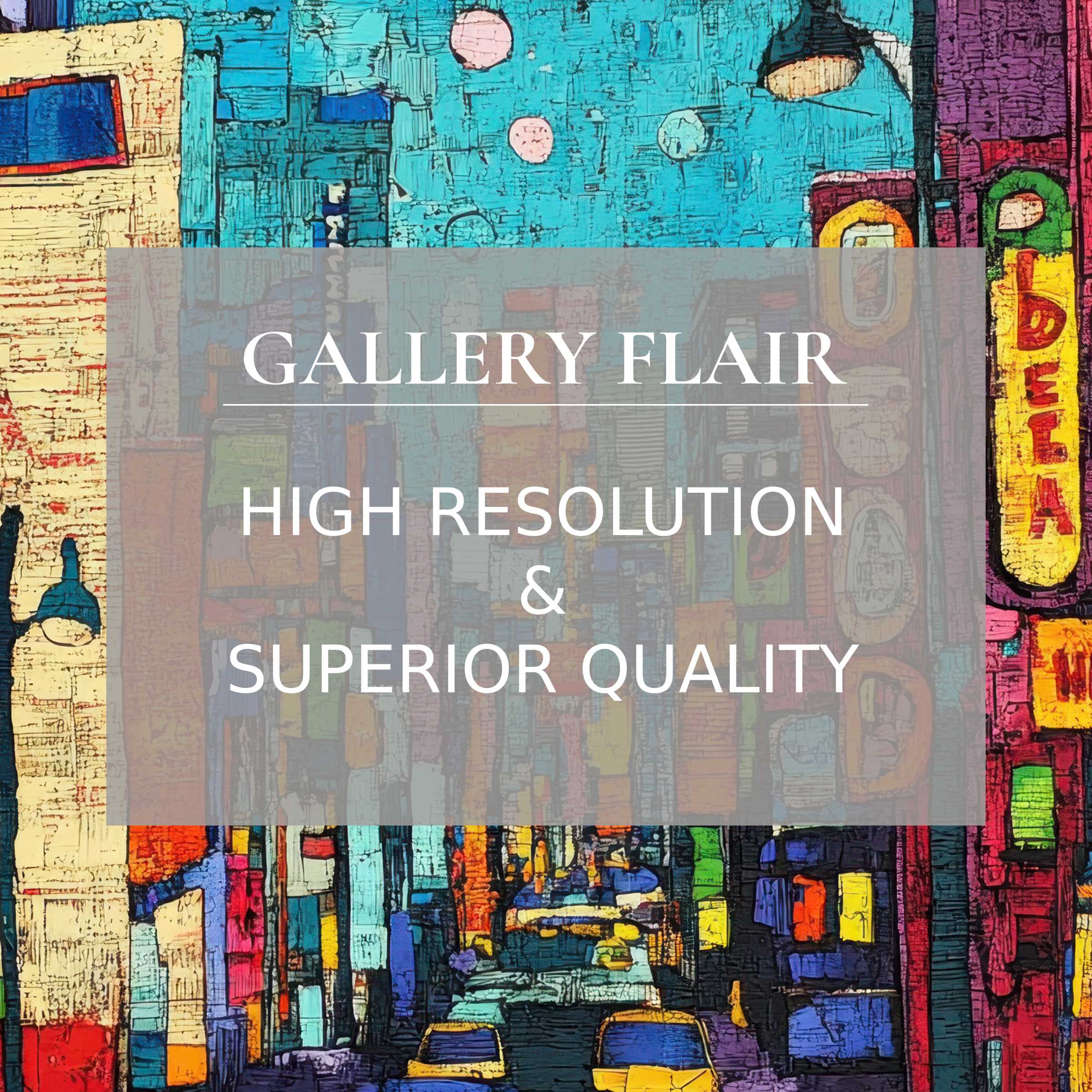 Vibrant pop art Frame TV picture showcasing intricate cityscape details with sharp resolution and elegant color contrasts