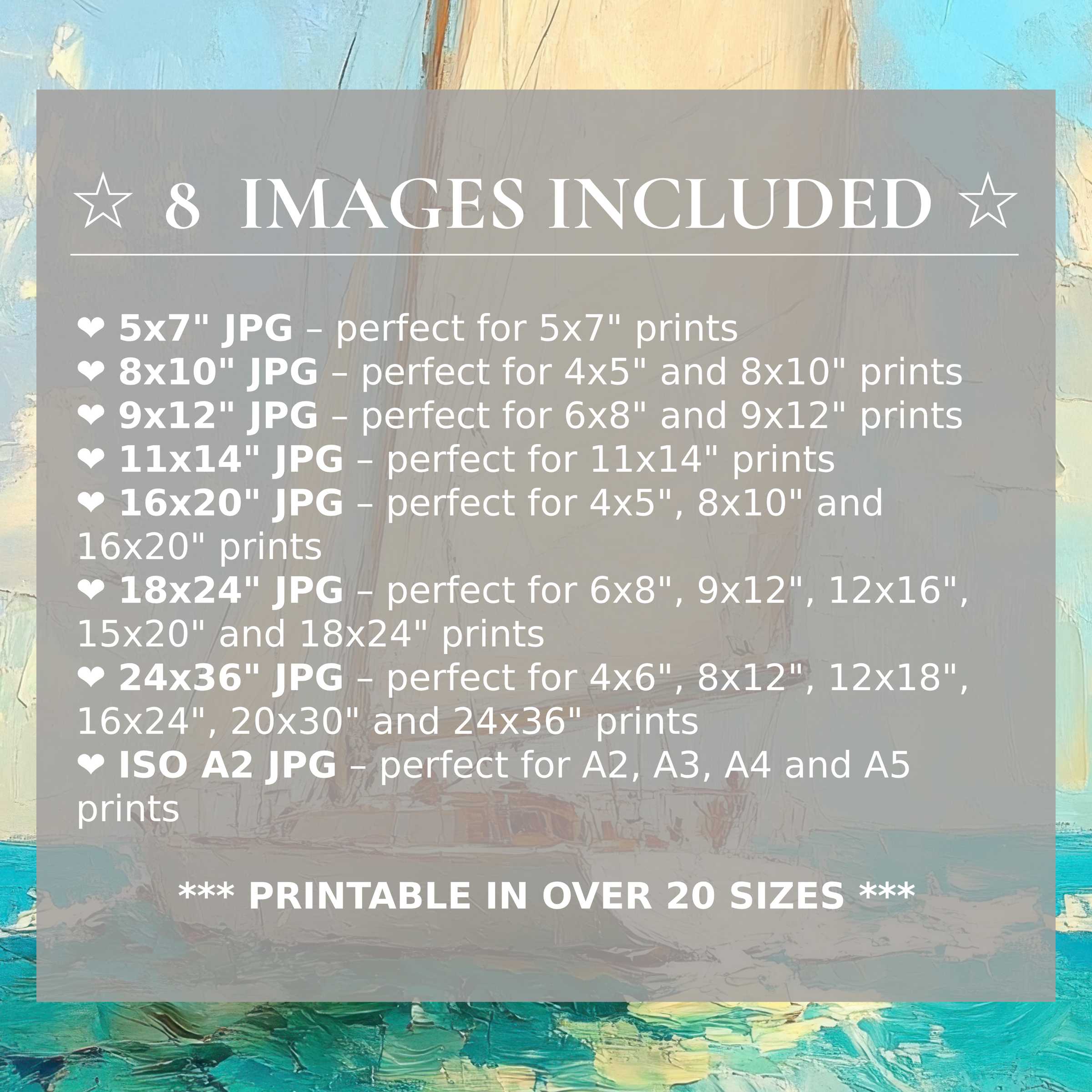 Radiant summer digital print with serene blues and sunlit creams, offered in 8 high-quality sizes to elevate modern interiors