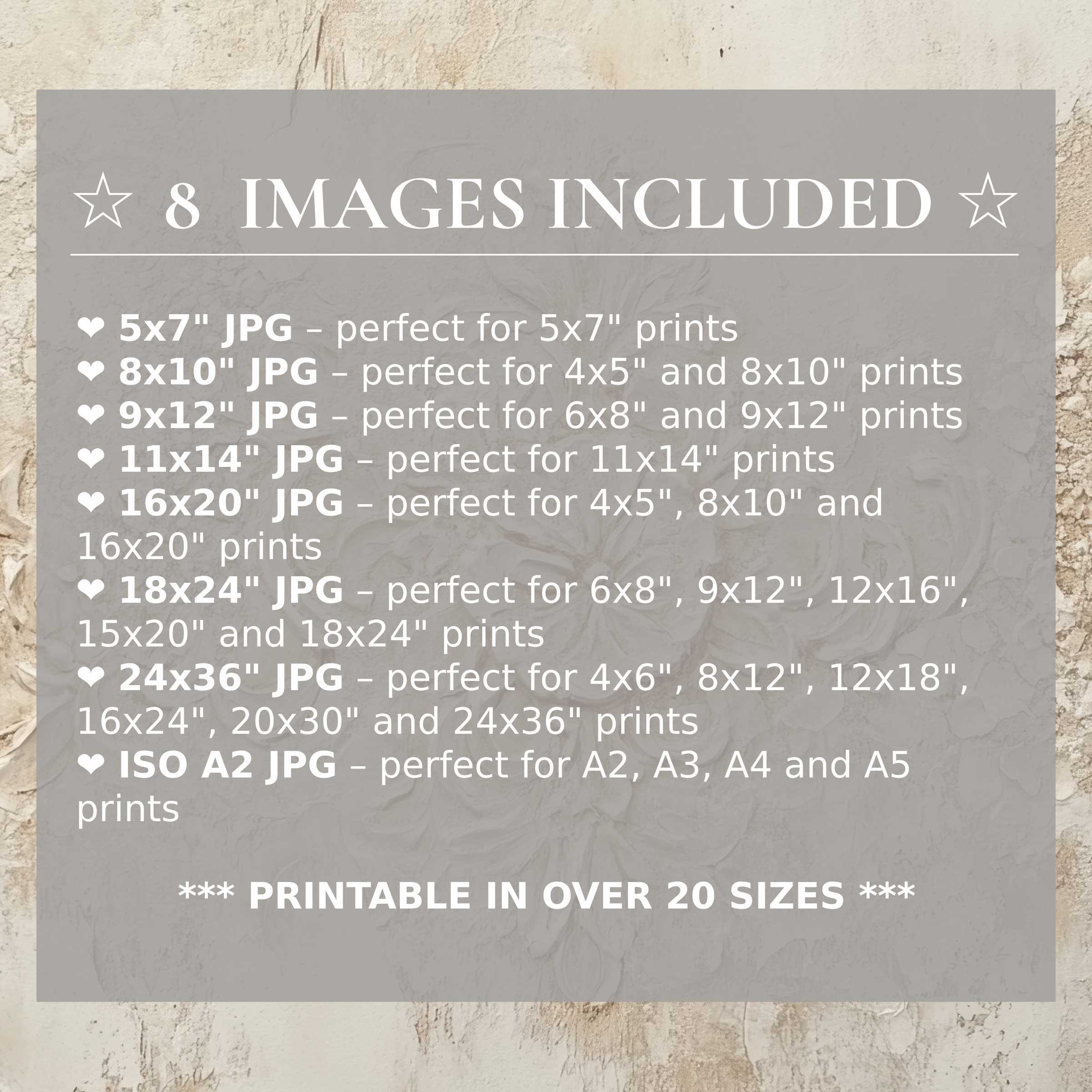 Boho digital print in warm earth tones radiates calming, sophisticated style; includes 8 high-quality sizes with download for seamless modern decor