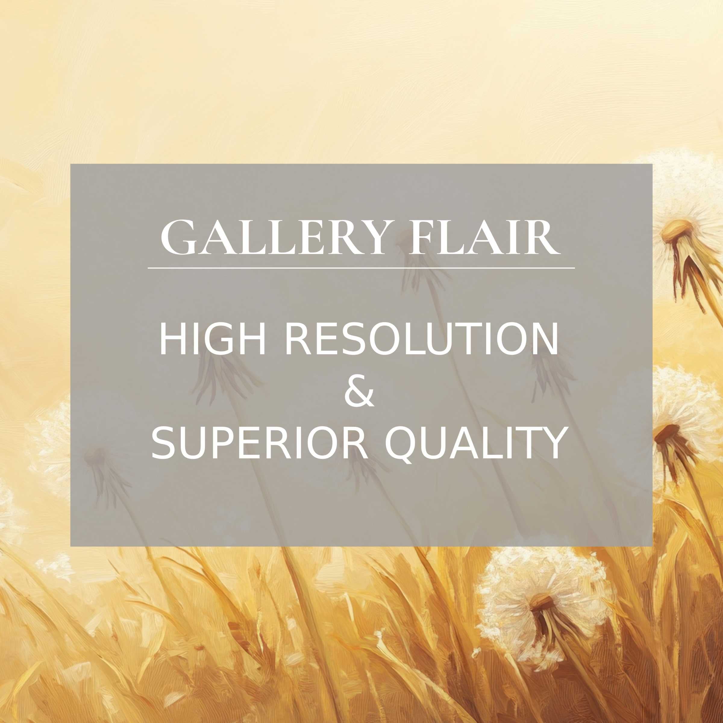Radiant floral printable art featuring delicate dandelions in golden hues, elevating modern interiors with refined, premium detail