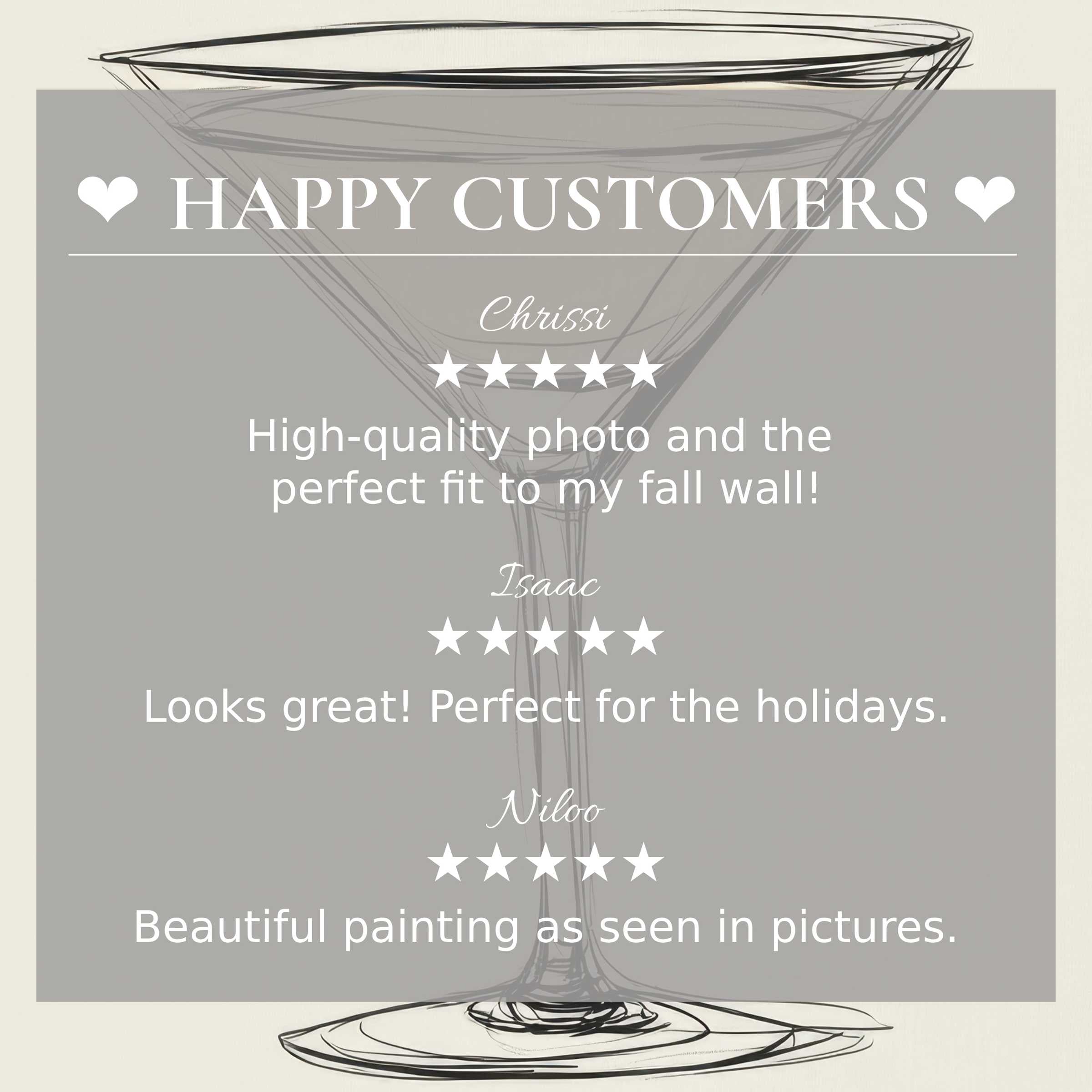 Minimalist art for Frame TV with abstract sunset hues and happy customer reviews showcasing refined, elegant style and trust