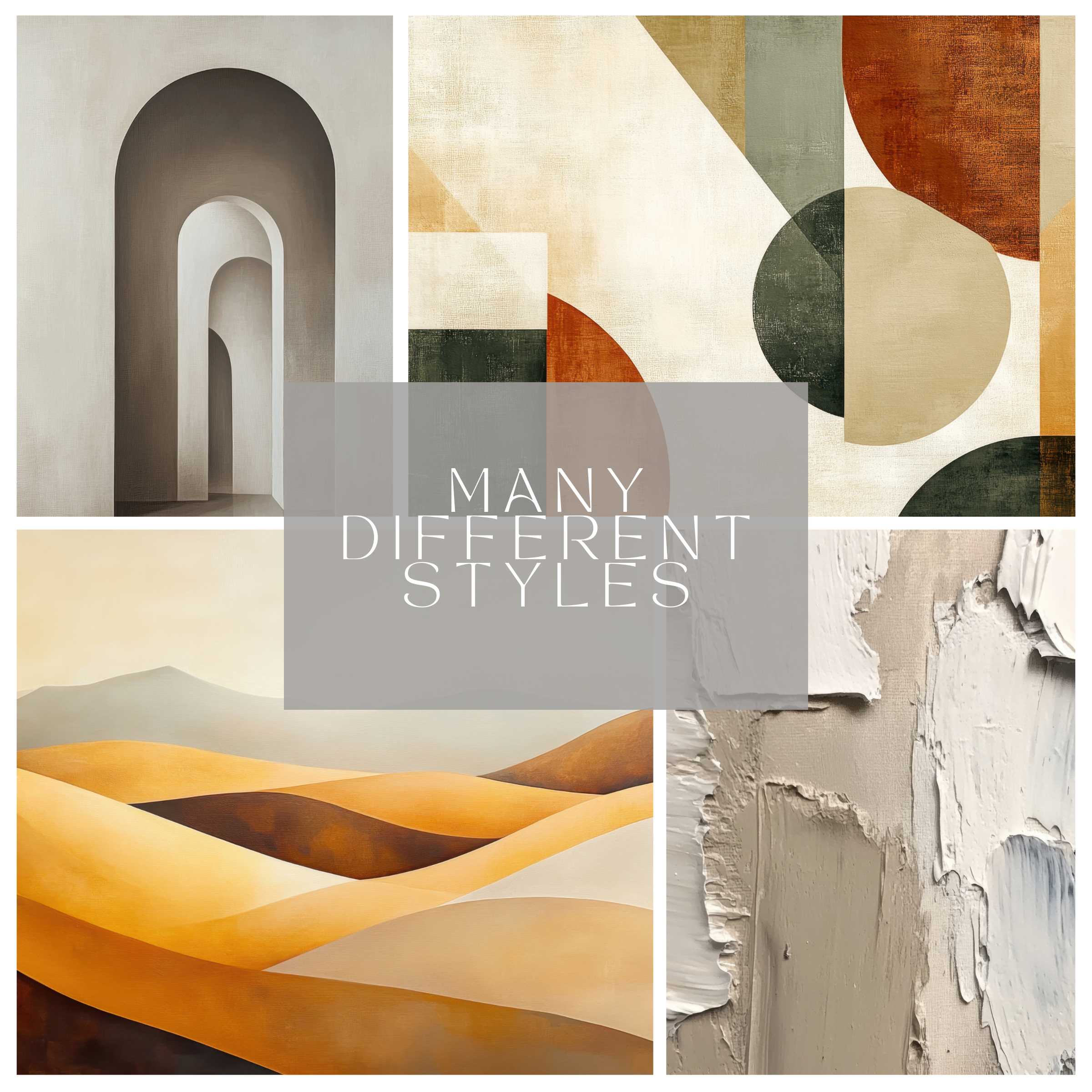 Modern Frame TV Art Mega Bundle elevates living spaces with elegant abstract, landscape, and textured art styles