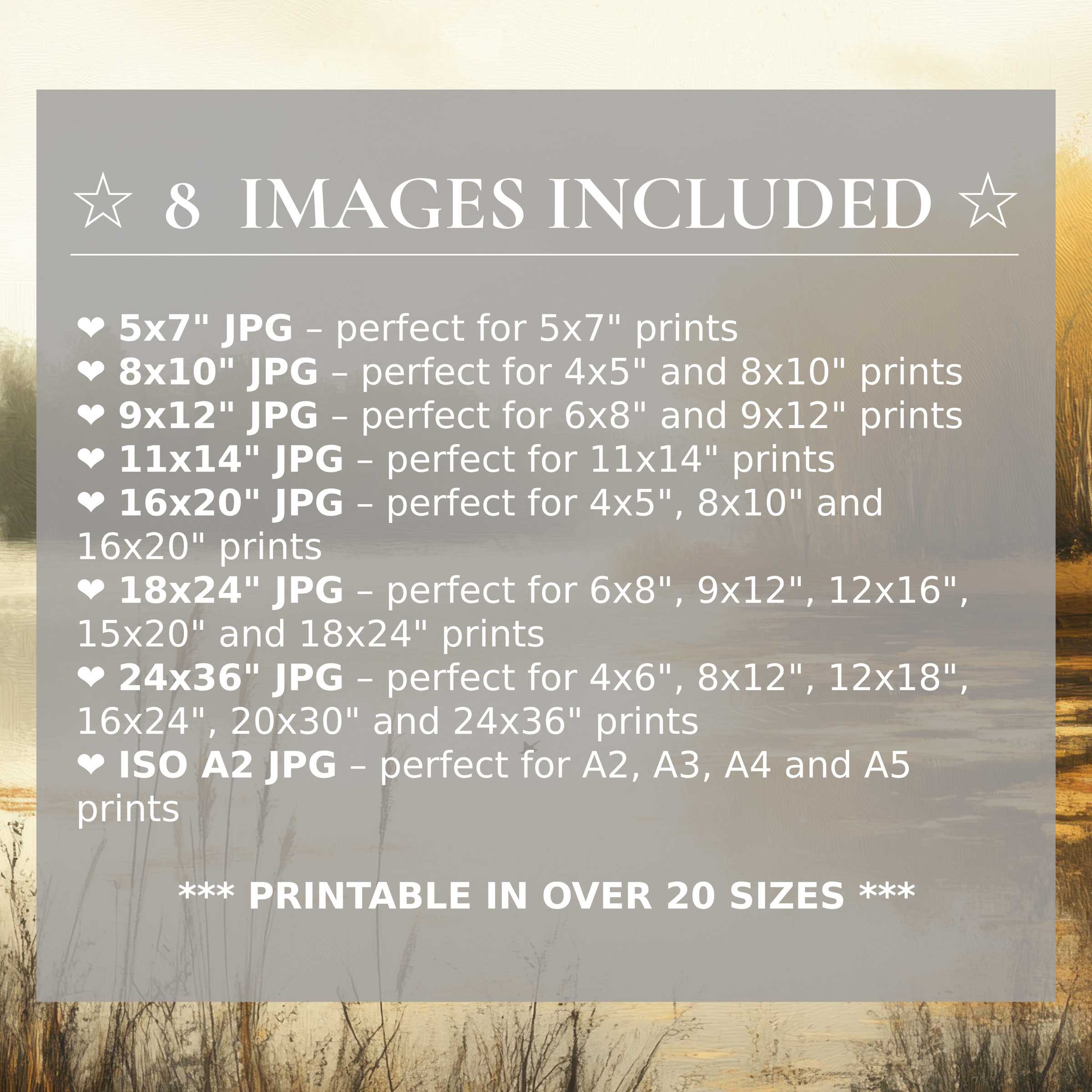 Radiant fall digital print in warm gold, amber, and soft taupe tones, delivered in 8 high-quality sizes included to elevate modern interiors with timeless style and versatile elegance