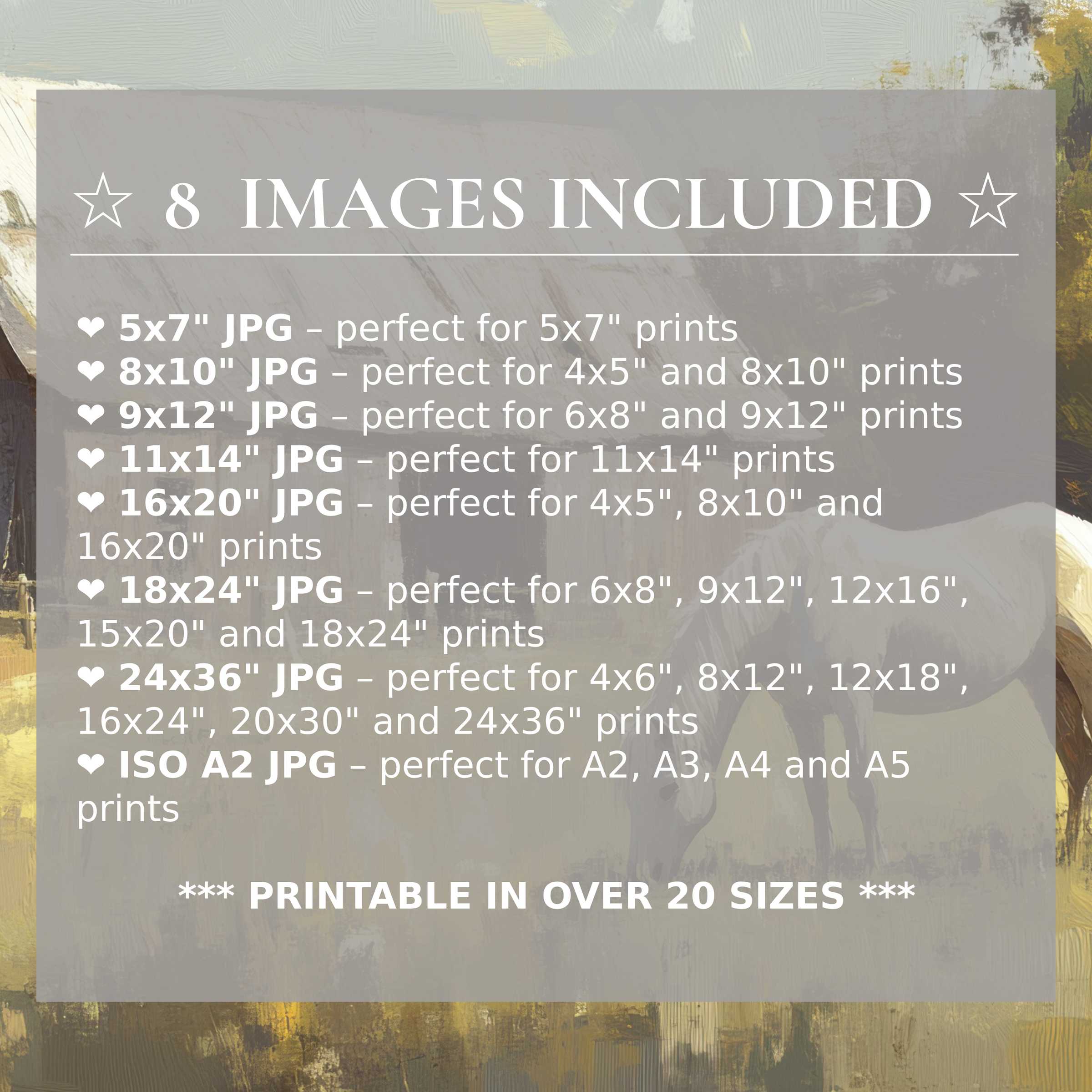Farmhouse digital print exudes calming neutral tones and soft golden highlights, offering 8 high-quality sizes for versatile, elegant modern interiors