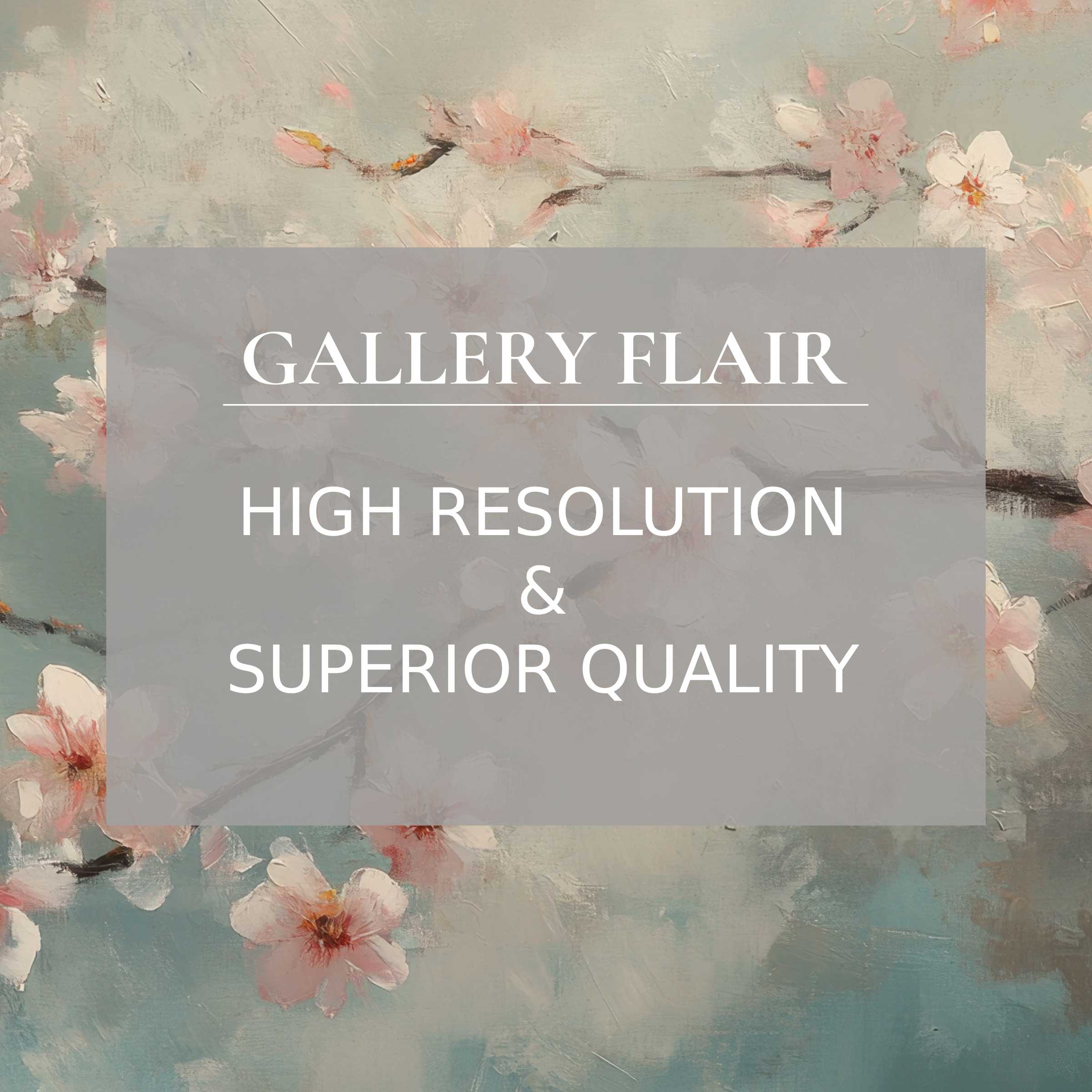 Botanical printable art with delicate cherry blossoms, exuding a calming, refined mood and exquisite high-res detail for modern interiors