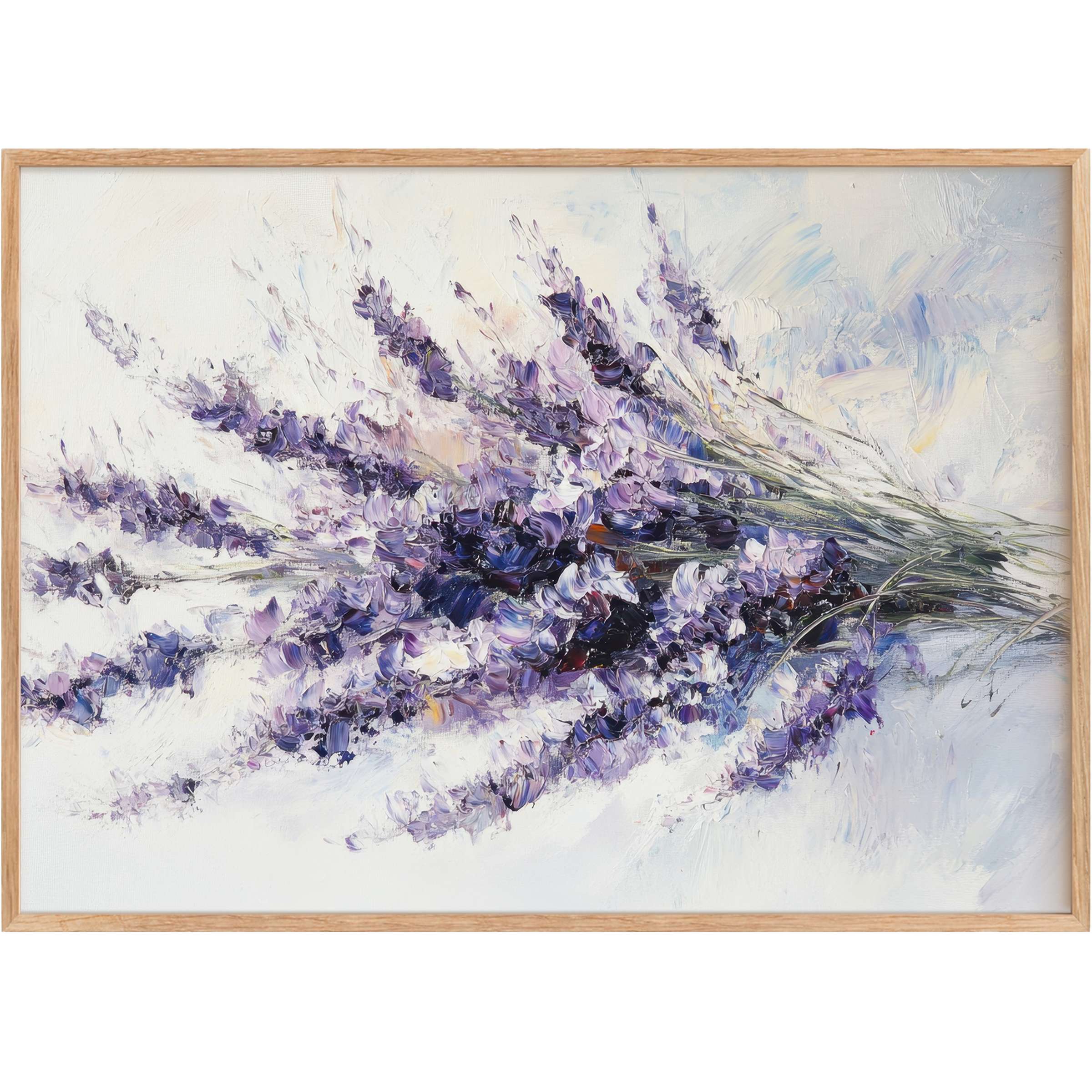 Elegant spring printable wall art featuring soft lavender blooms in rich purples and blues, evoking a serene, uplifting ambiance