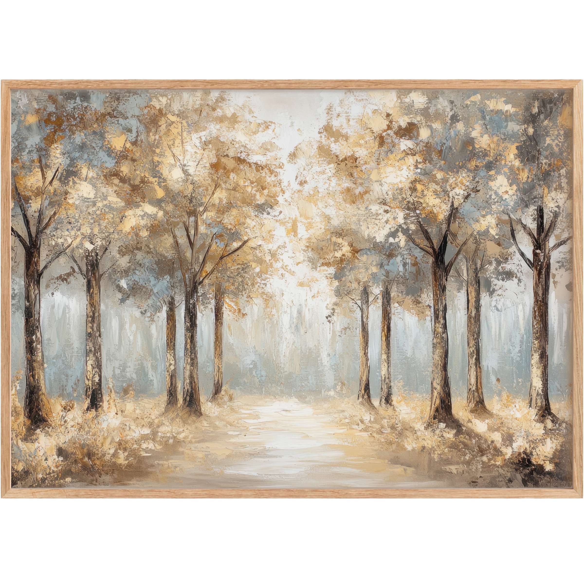 Vintage printable wall art evoking serenity with soft golds, muted blues, and warm earth tones, enriching elegant interiors