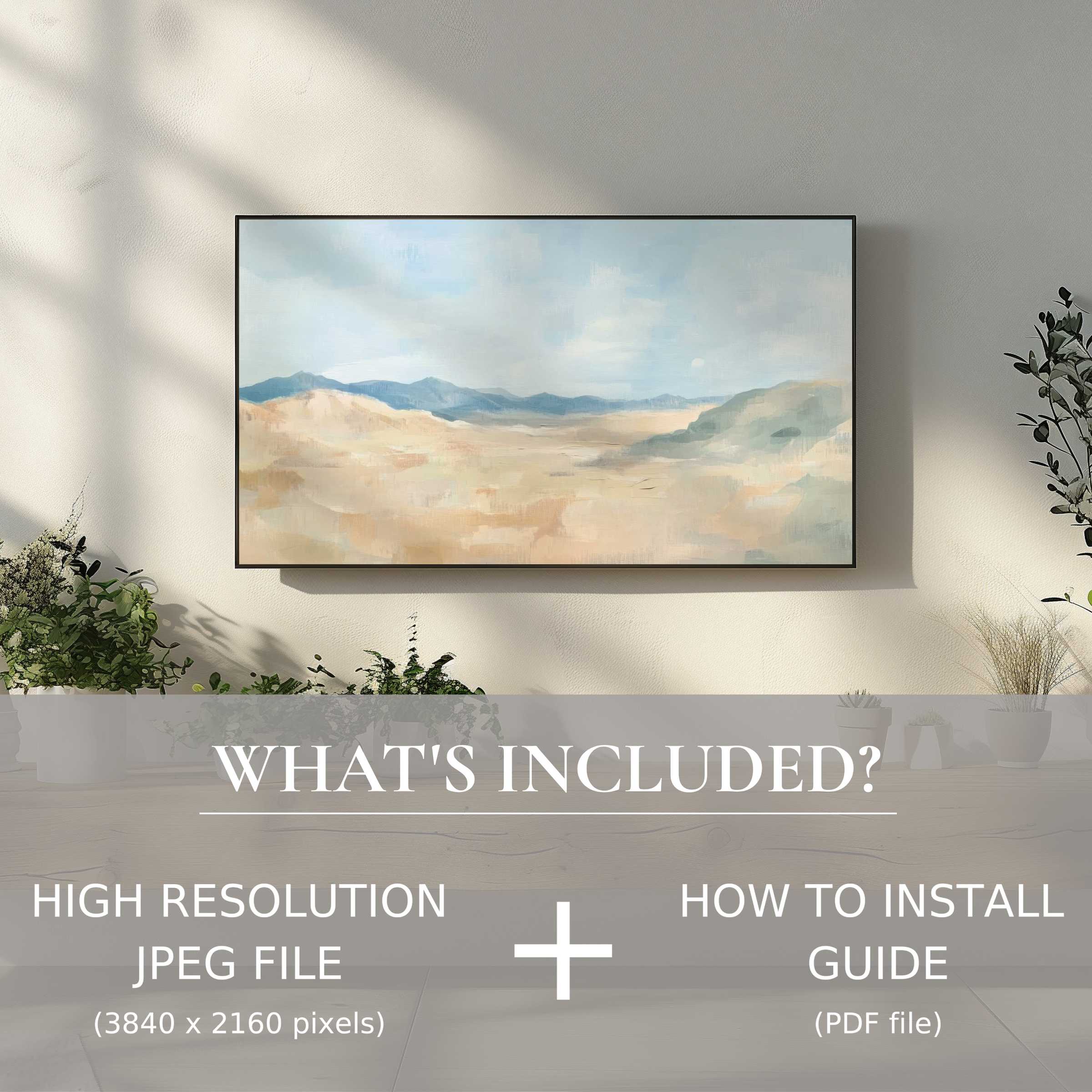 Elegant landscape digital TV art download enhances your space with easy, high-res digital use and refined modern charm