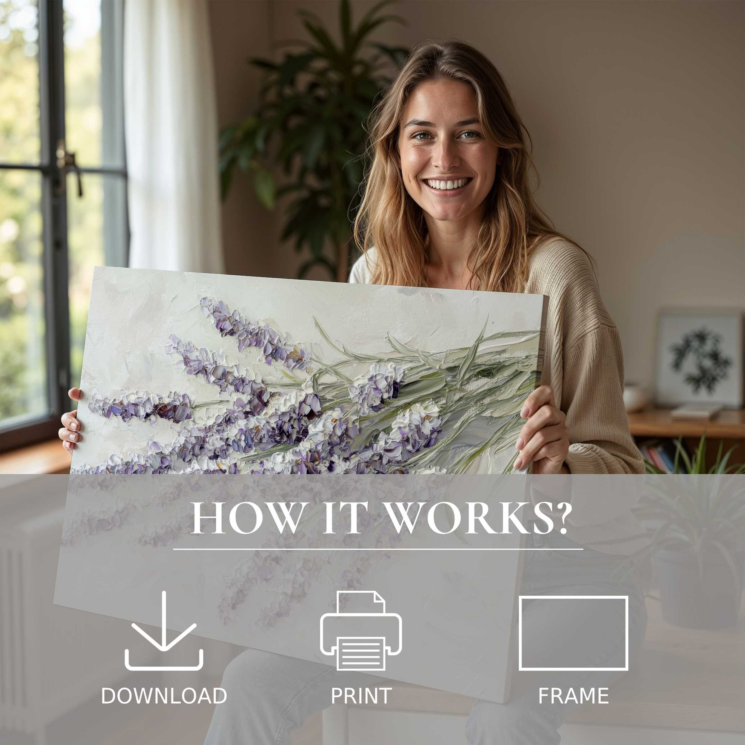 Refined spring digital art print brings warmth and joy to elegant modern living, seamlessly enriching daily moments