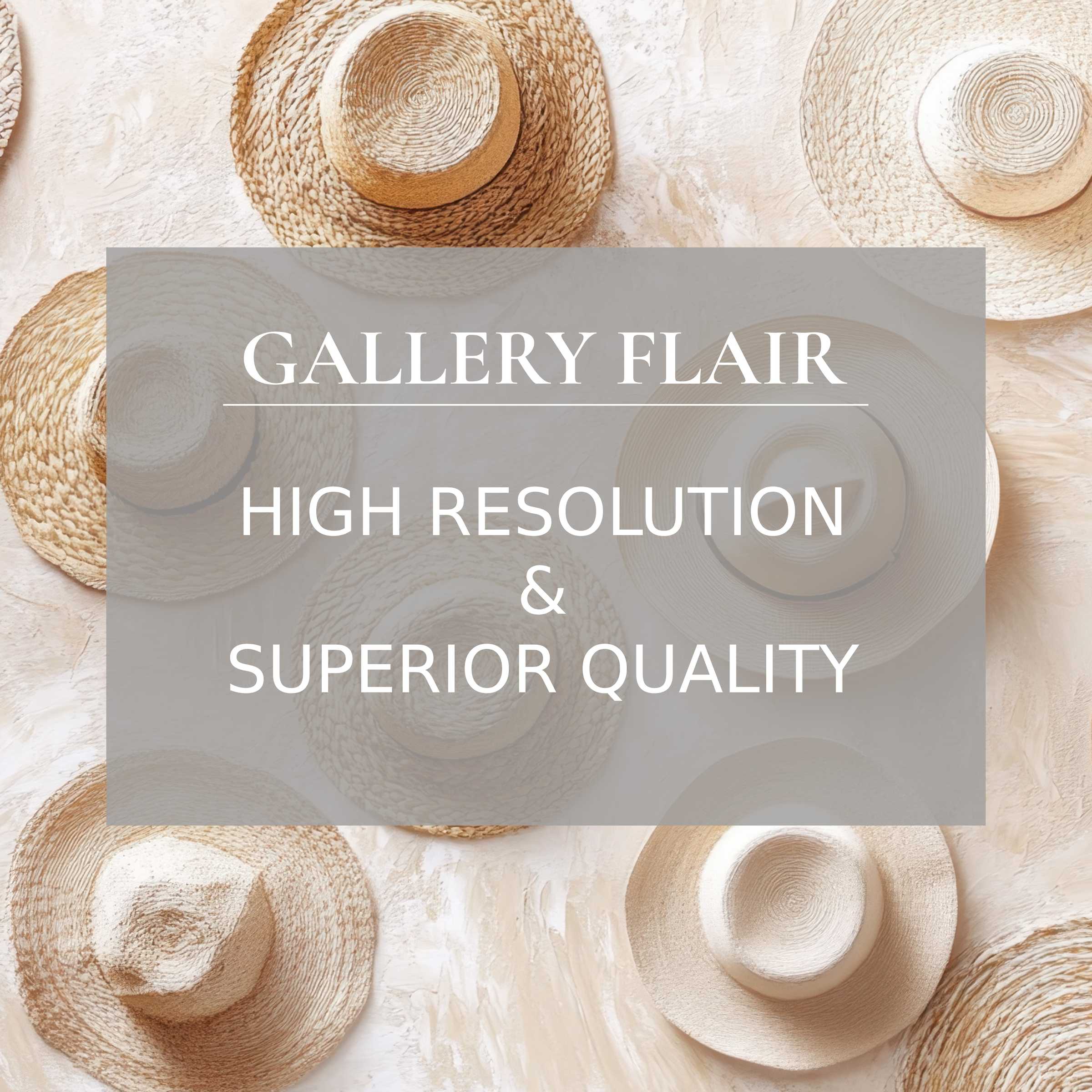 Boho printable art featuring textured straw hats in soothing beige tones, adding radiant warmth and refined detail to modern interiors