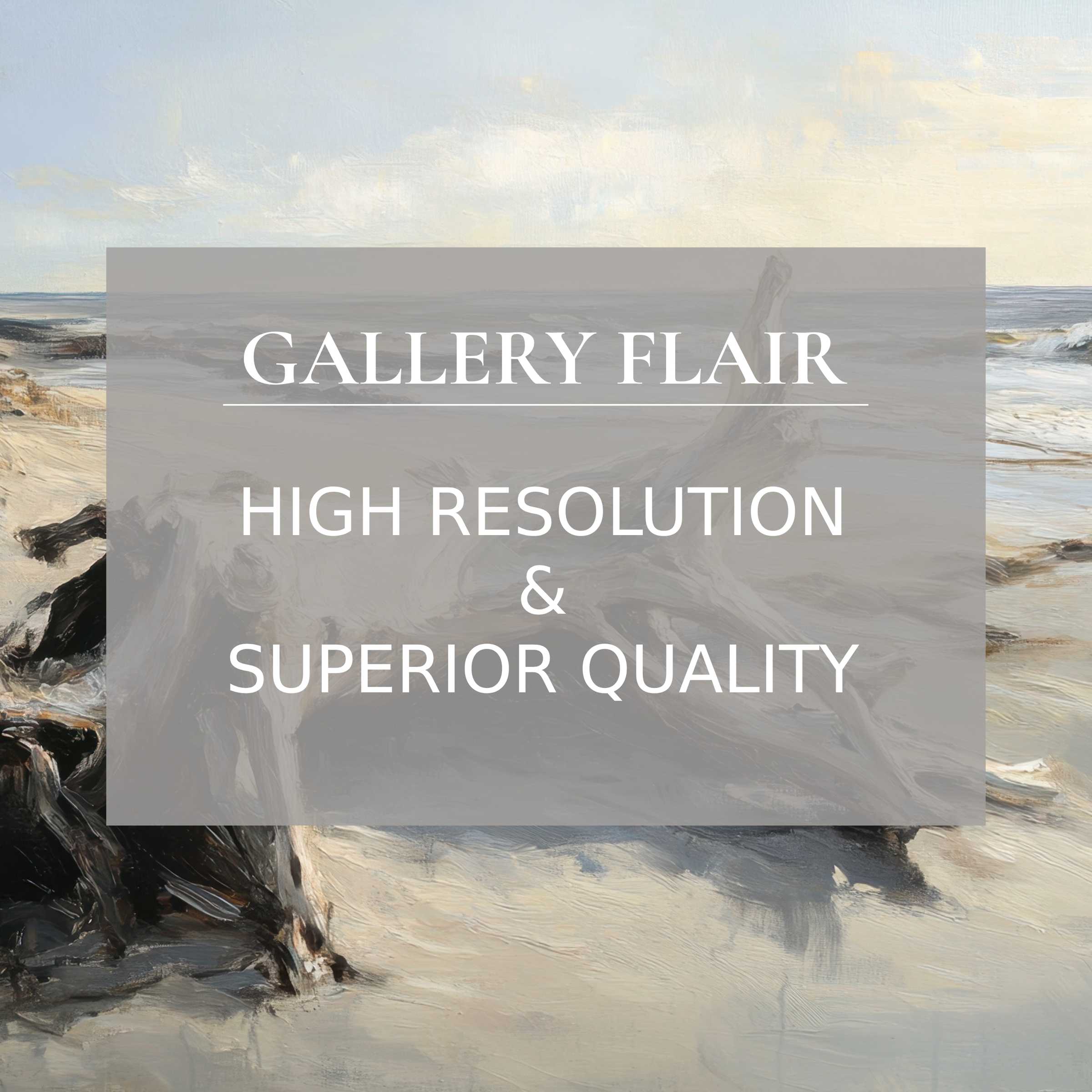 Elegant beach Frame TV picture showcasing refined brushwork and stunning visual clarity in high resolution