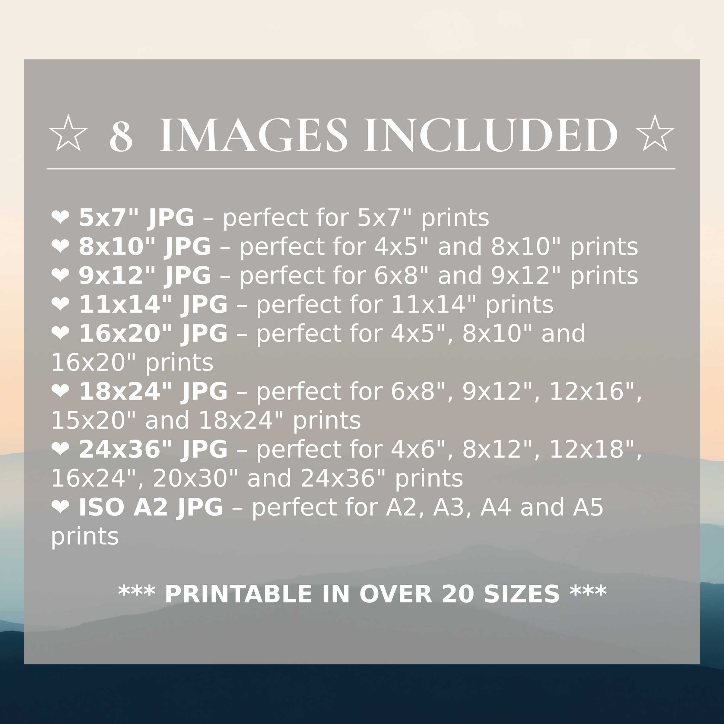 Modern digital print with serene blue and soft peach gradients, radiating calm sophistication; includes 8 high-quality sizes to elevate any contemporary interior with flexible, trusted style