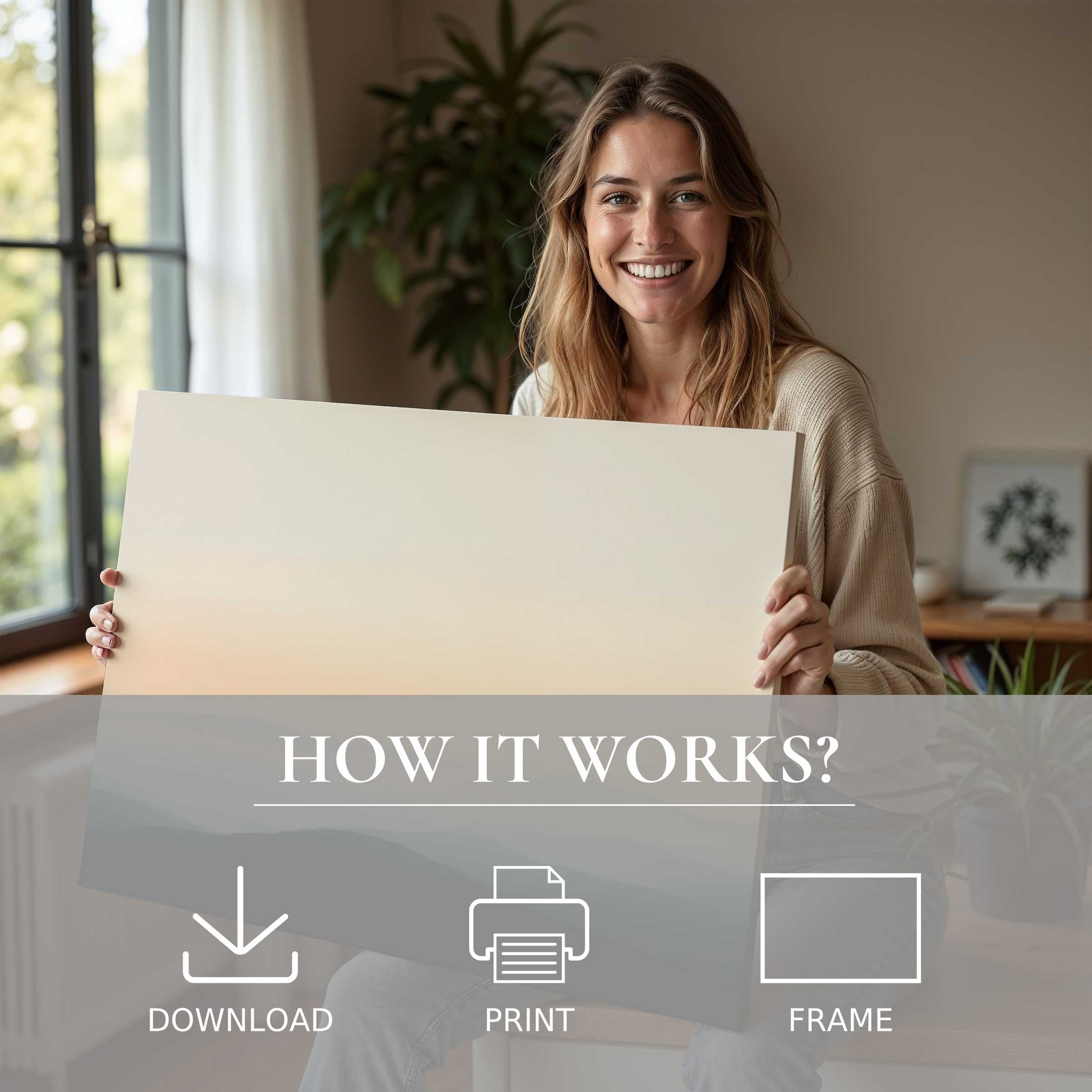 Bright moments of joy unfold in a modern, stylish home where a modern digital art print invites warmth and effortless elegance