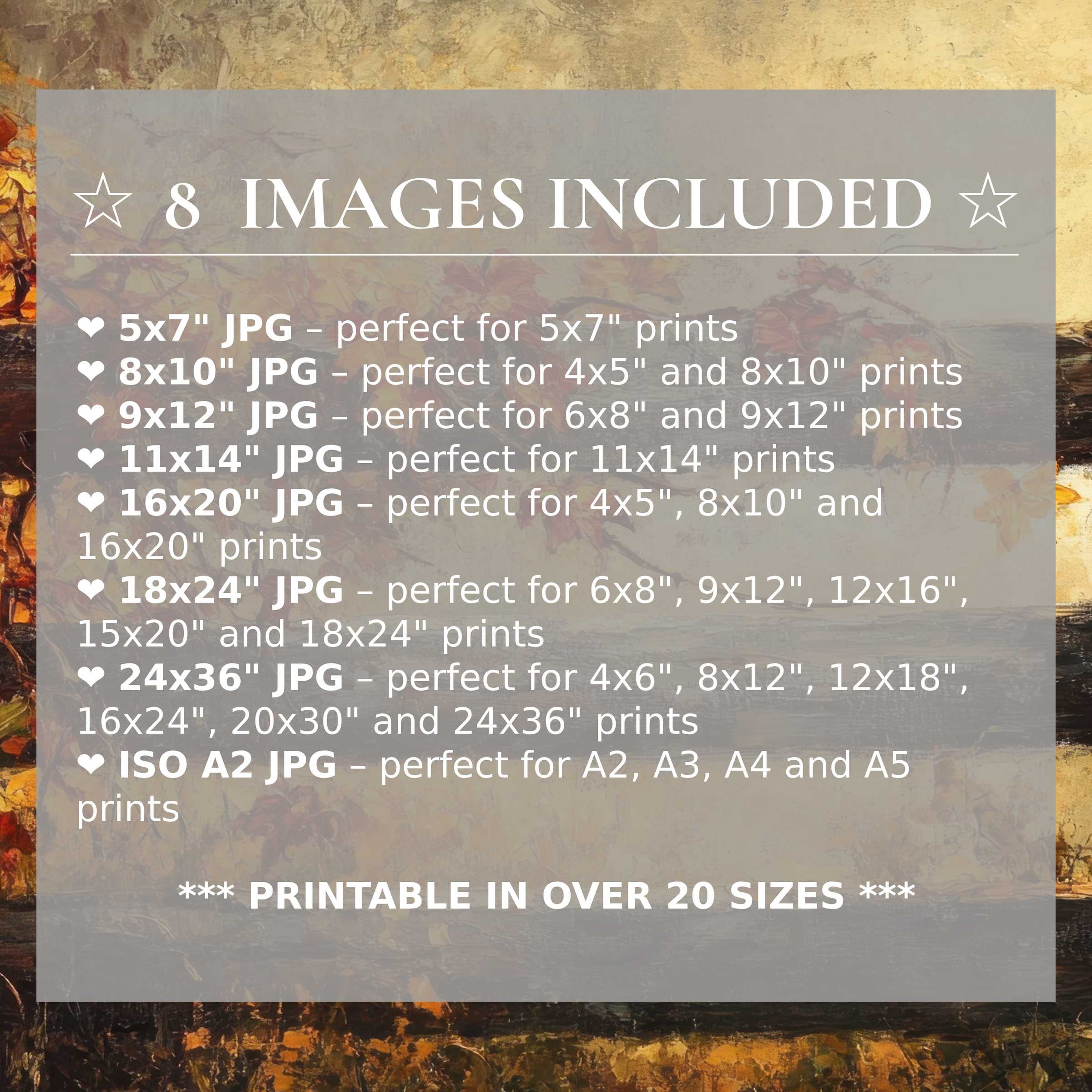 Radiant fall digital print in warm ochres and earthy browns, delivering timeless elegance in 8 HQ sizes to elevate modern interiors
