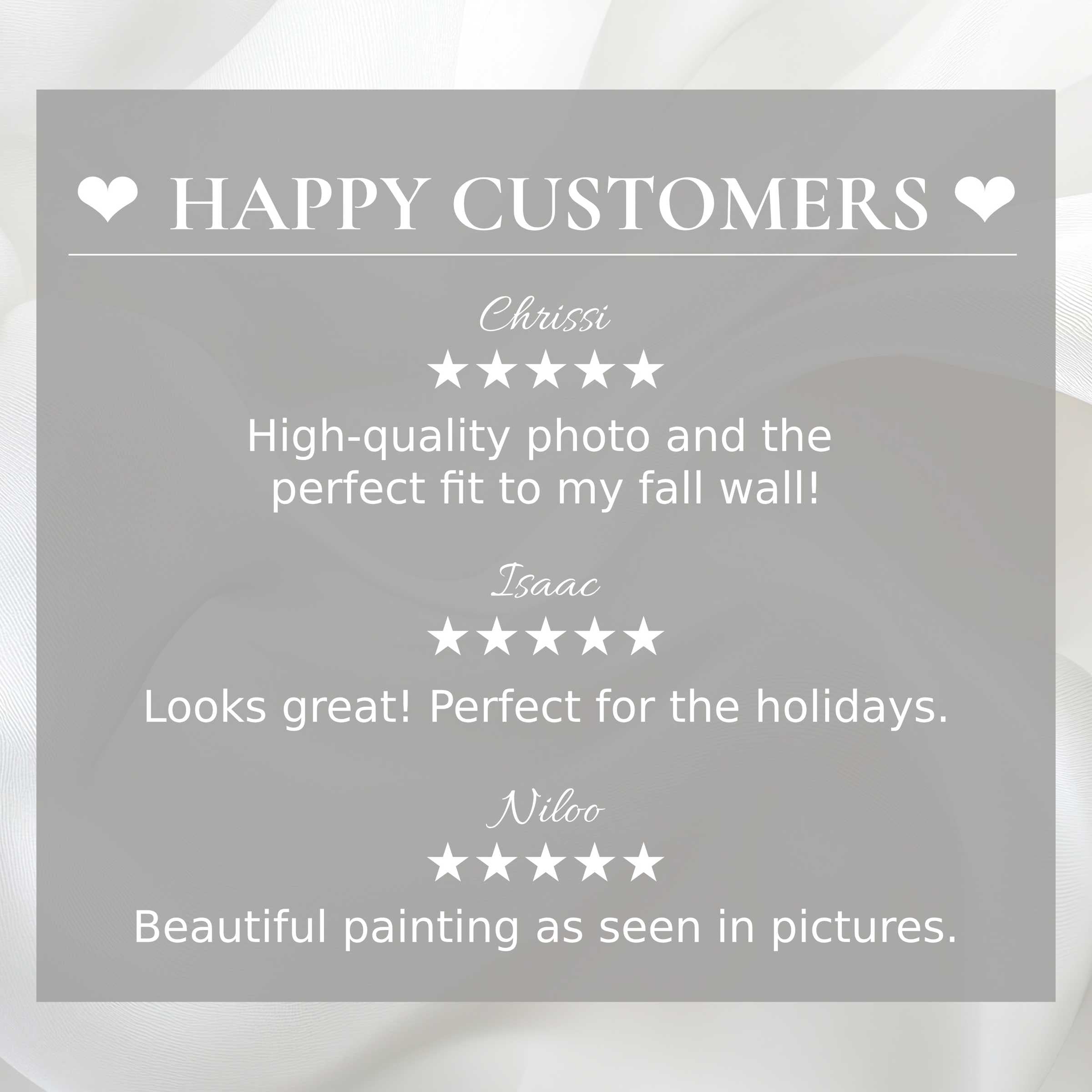 Elegant abstract art for Frame TV with warm sunset hues and happy customer reviews building trust and style appeal