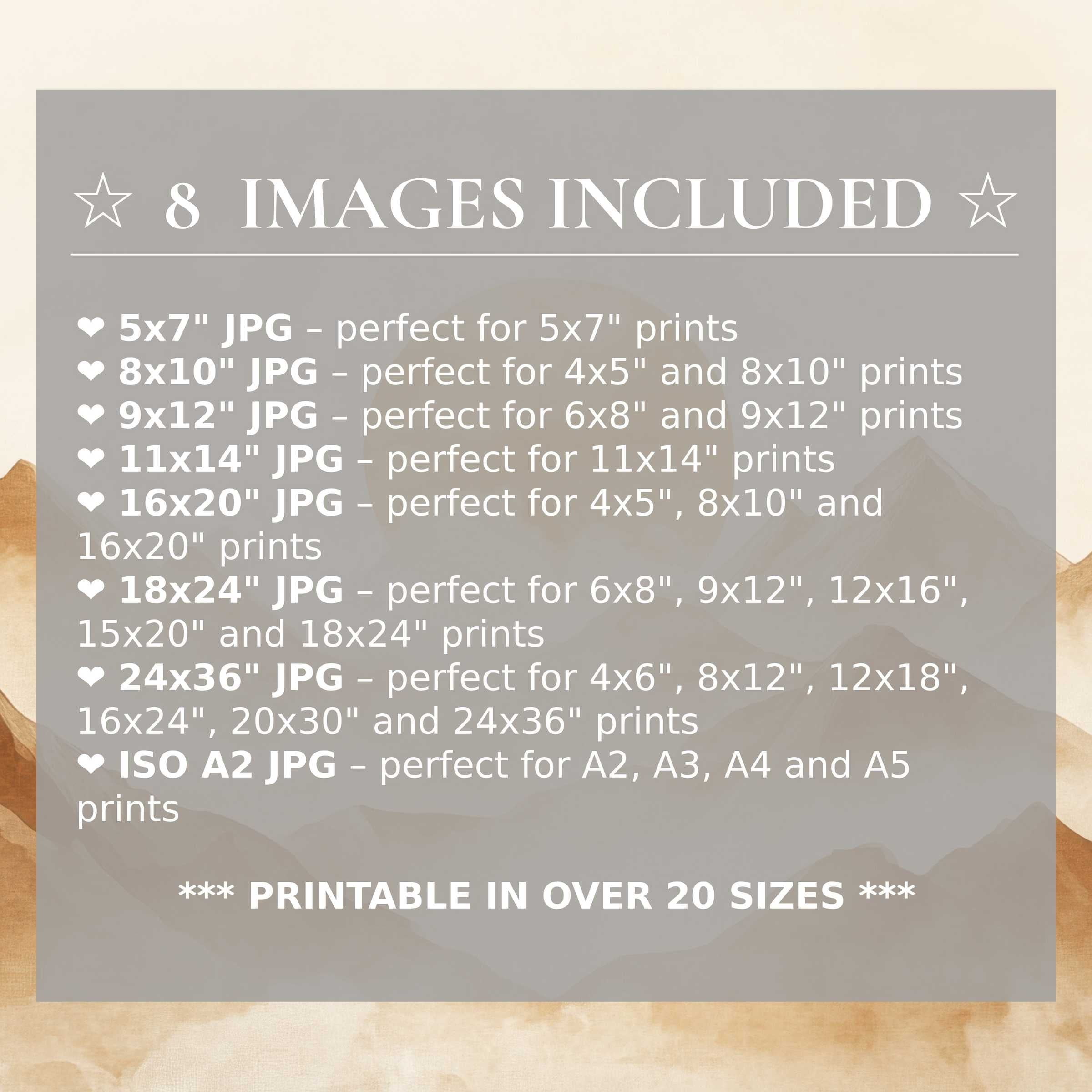 Neutral digital print with calming beige and taupe hues, radiantly elevating modern interiors; includes 8 high-quality sizes