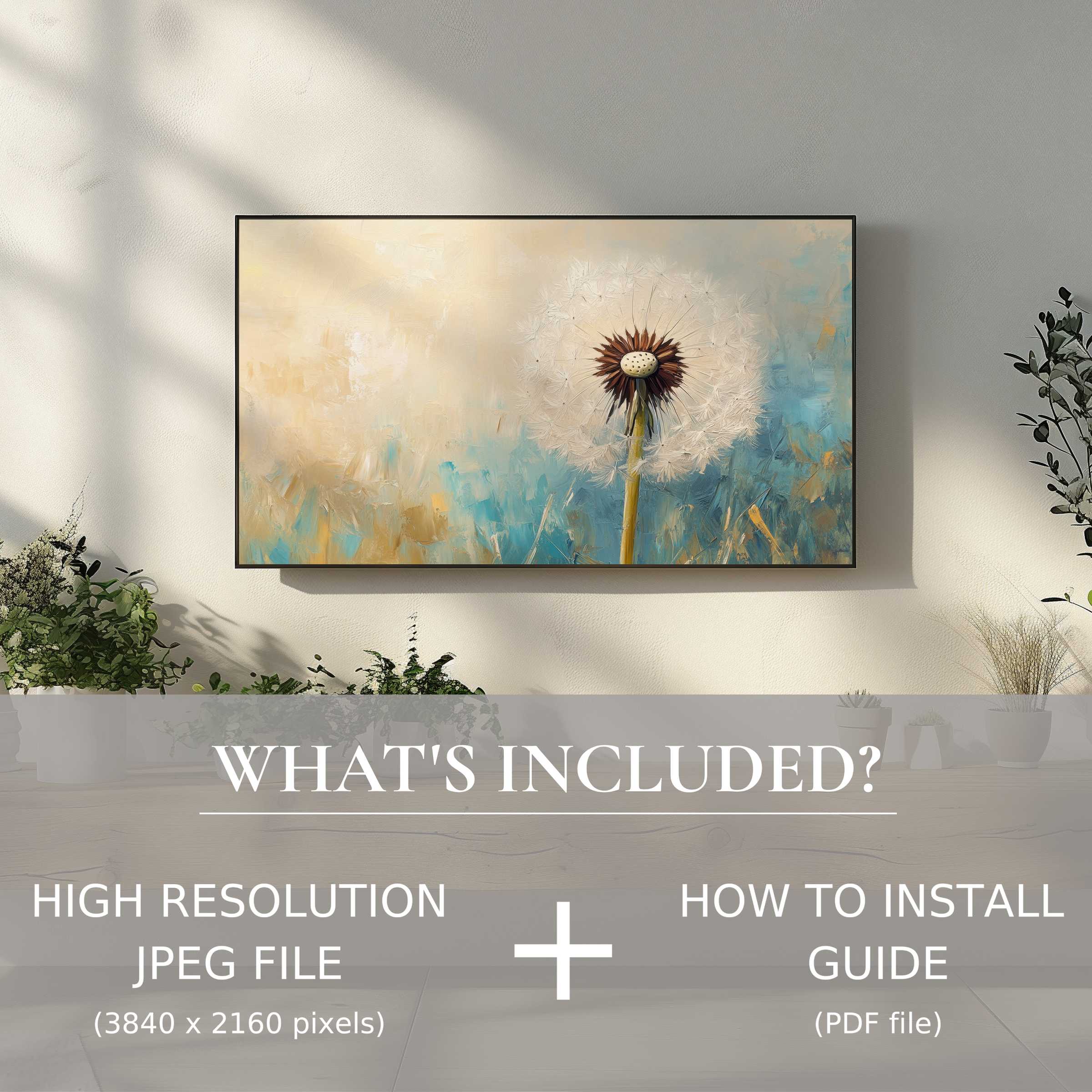Elegant botanical digital TV art download brightens modern living spaces with effortless digital use and timeless style