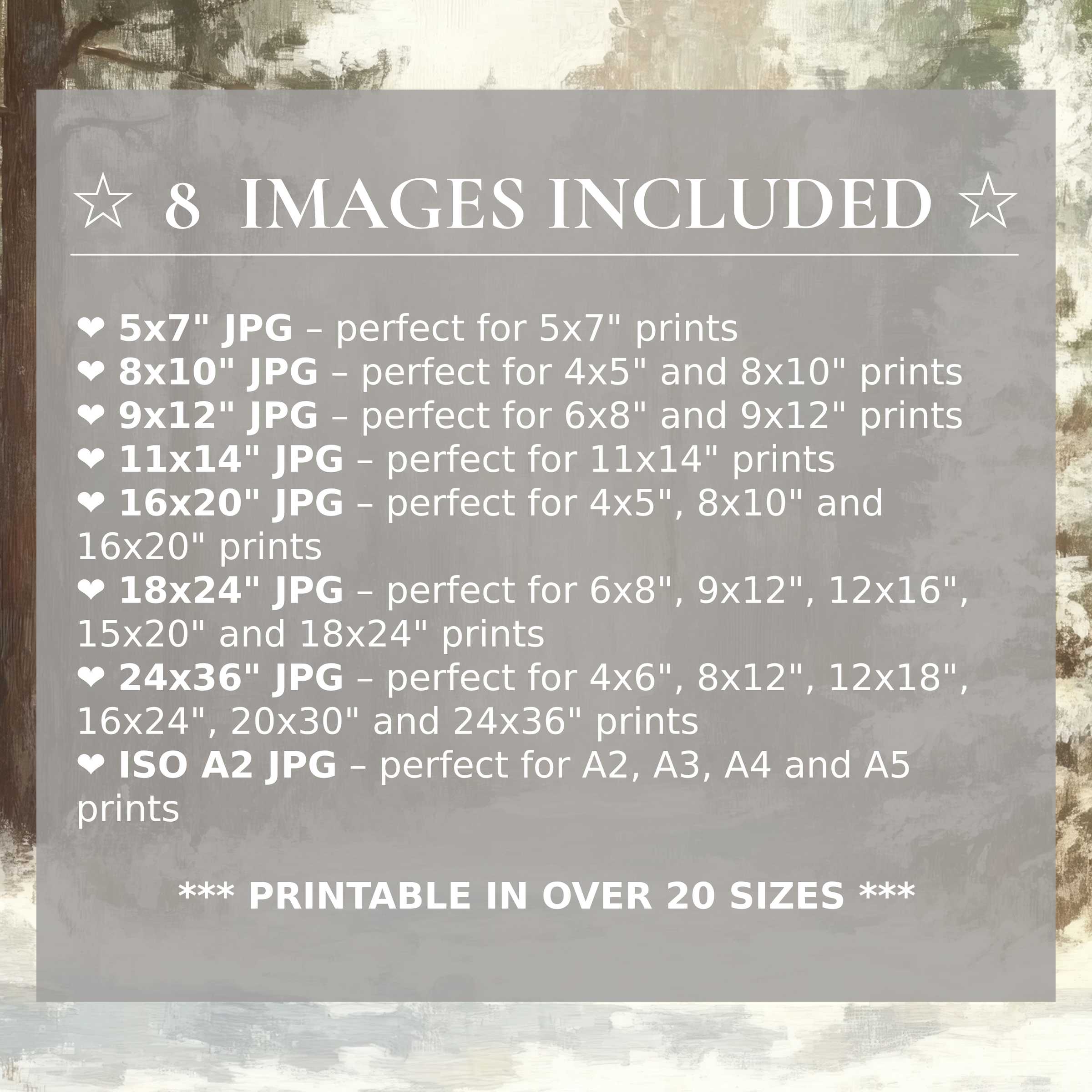 Winter digital print exuding radiant, serene tones of muted white and frosted greens, delivered in 8 high-quality sizes to effortlessly elevate modern interiors with versatile, timeless style