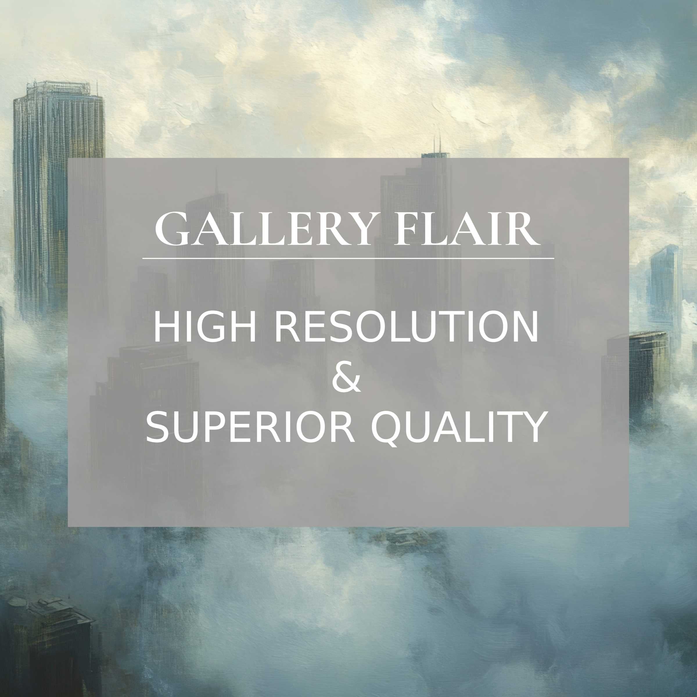 Elegant urban Frame TV picture showcasing a misty cityscape with exquisite resolution and refined visual clarity