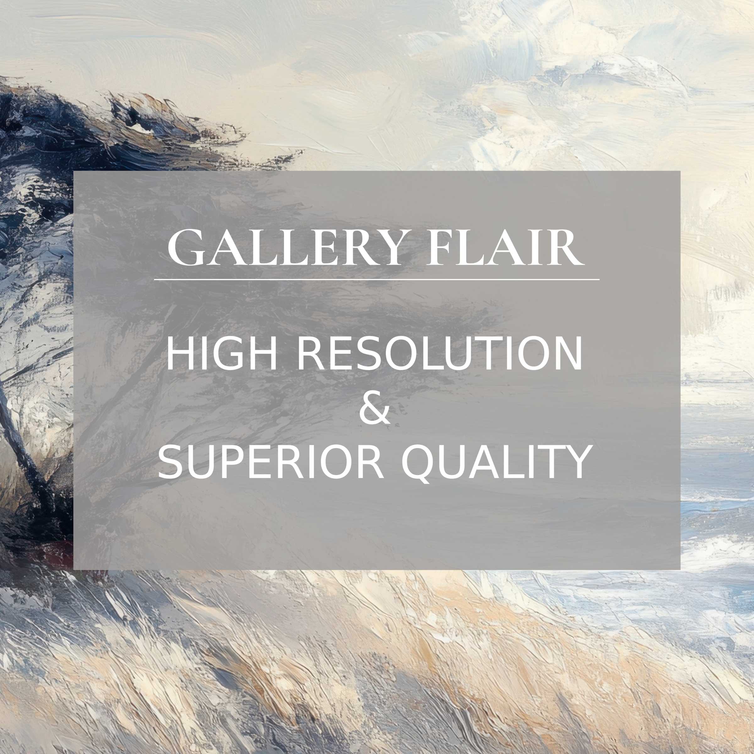 Elegant abstract coastal scene in soft tones with precise brushwork and clarity on tree Frame TV picture