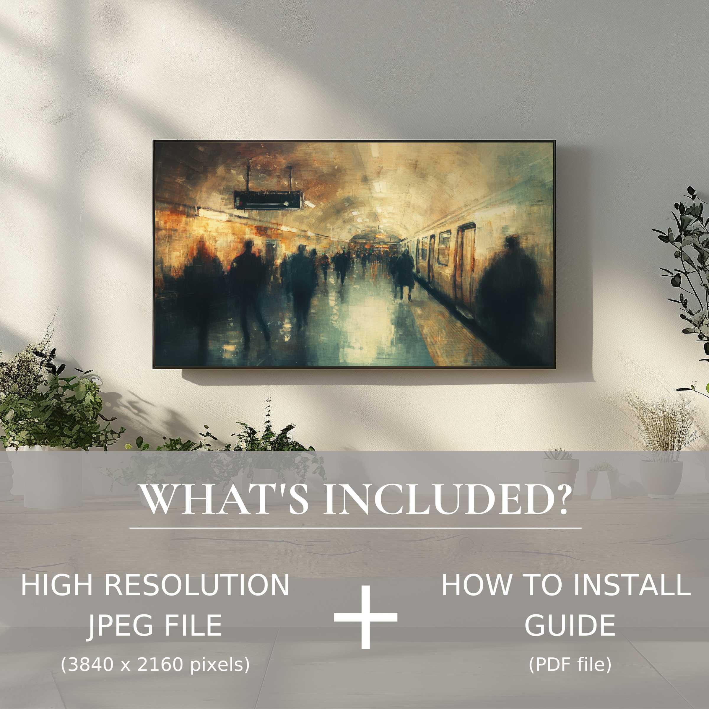 Urban digital TV art download adds chic atmosphere effortlessly, enhancing living spaces with style and easy digital use