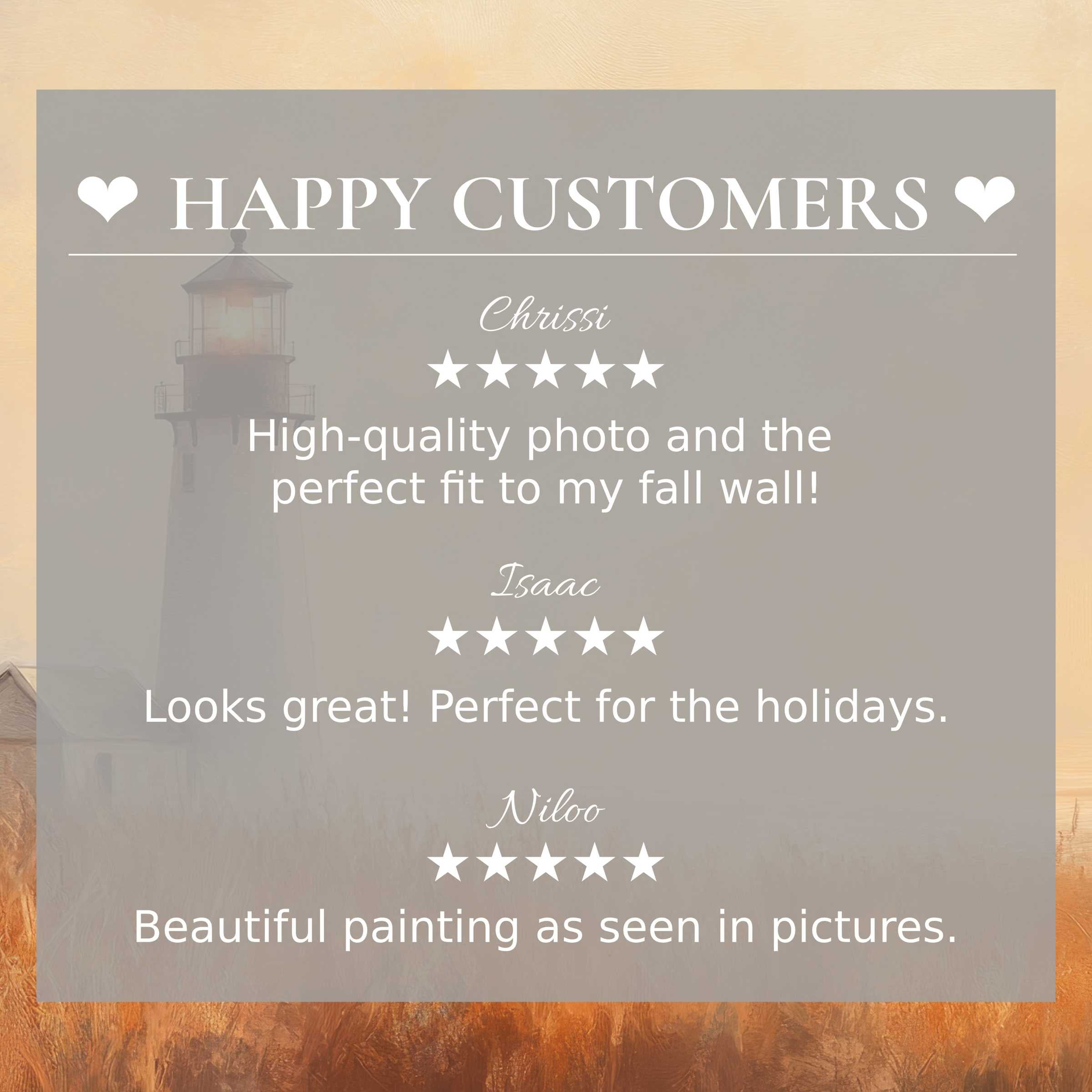 Elegant summer art for Frame TV with abstract sunset hues, showcasing happy customer reviews that inspire trust