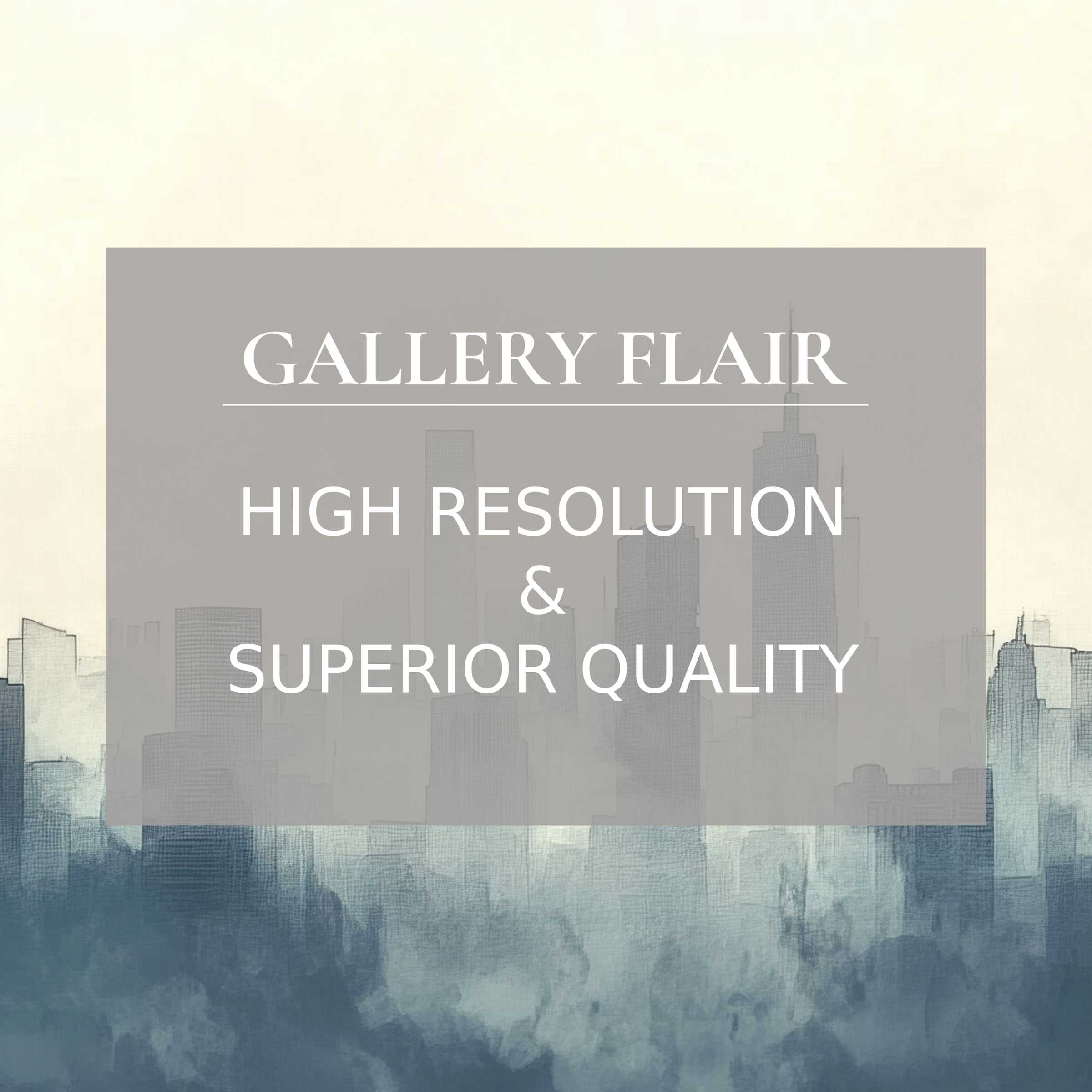 Ethereal neutral printable art capturing a misty cityscape in calming grays and blues, enhancing modern interiors with premium detail