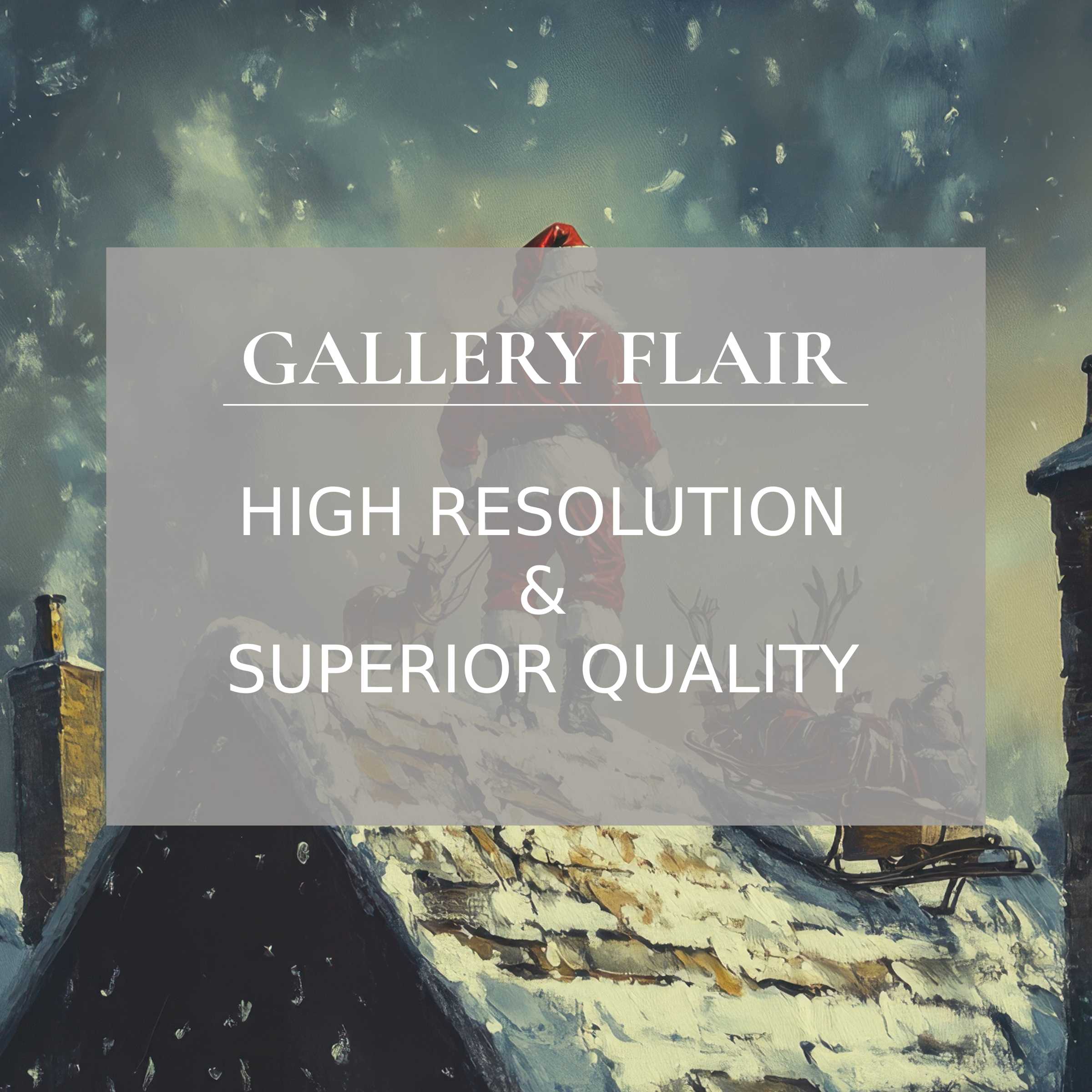 Elegant, high-resolution christmas Frame TV picture capturing a classic Santa scene with refined texture and visual clarity