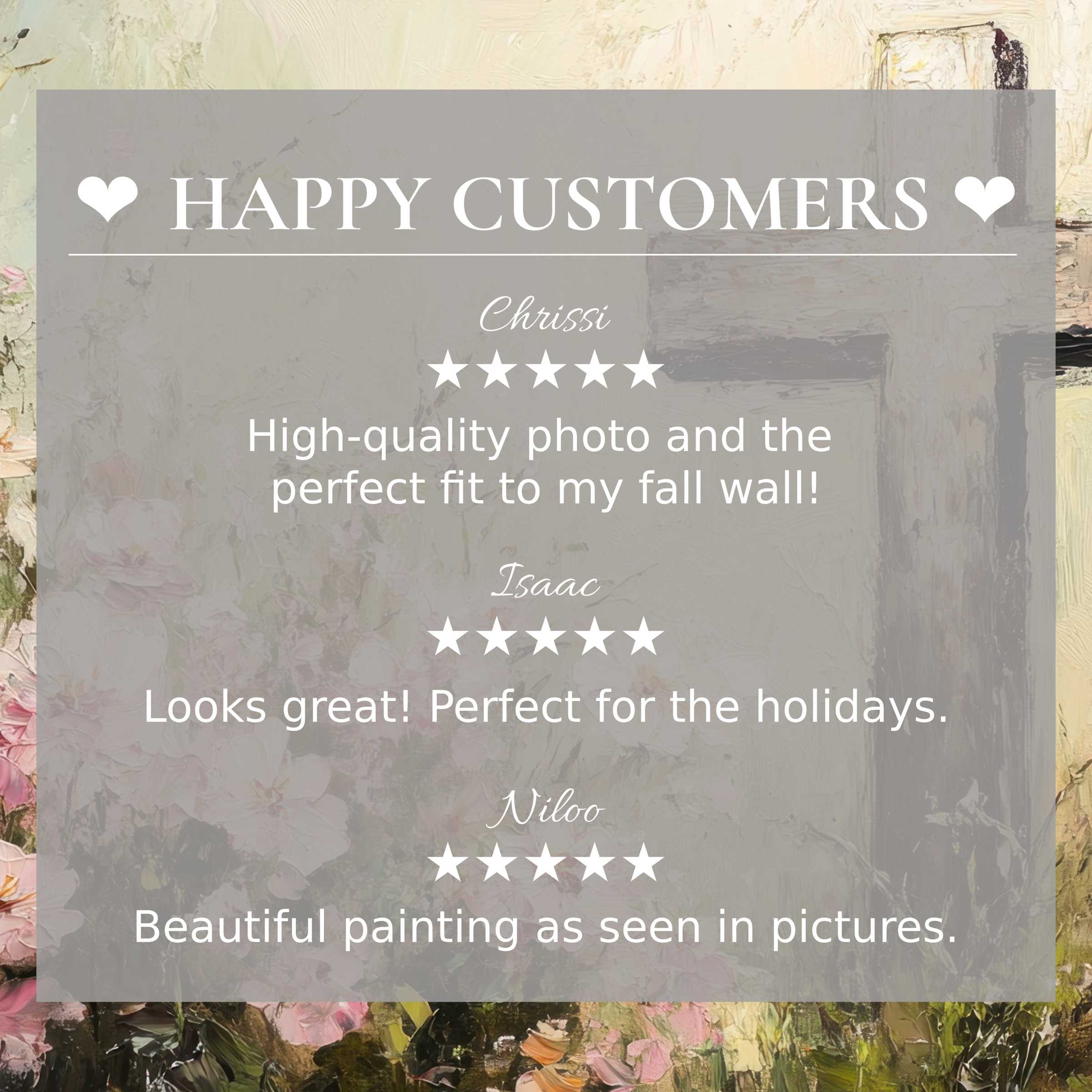 Easter art for Frame TV with abstract sunset hues, elegant layout, and glowing reviews from happy customer trust-builders
