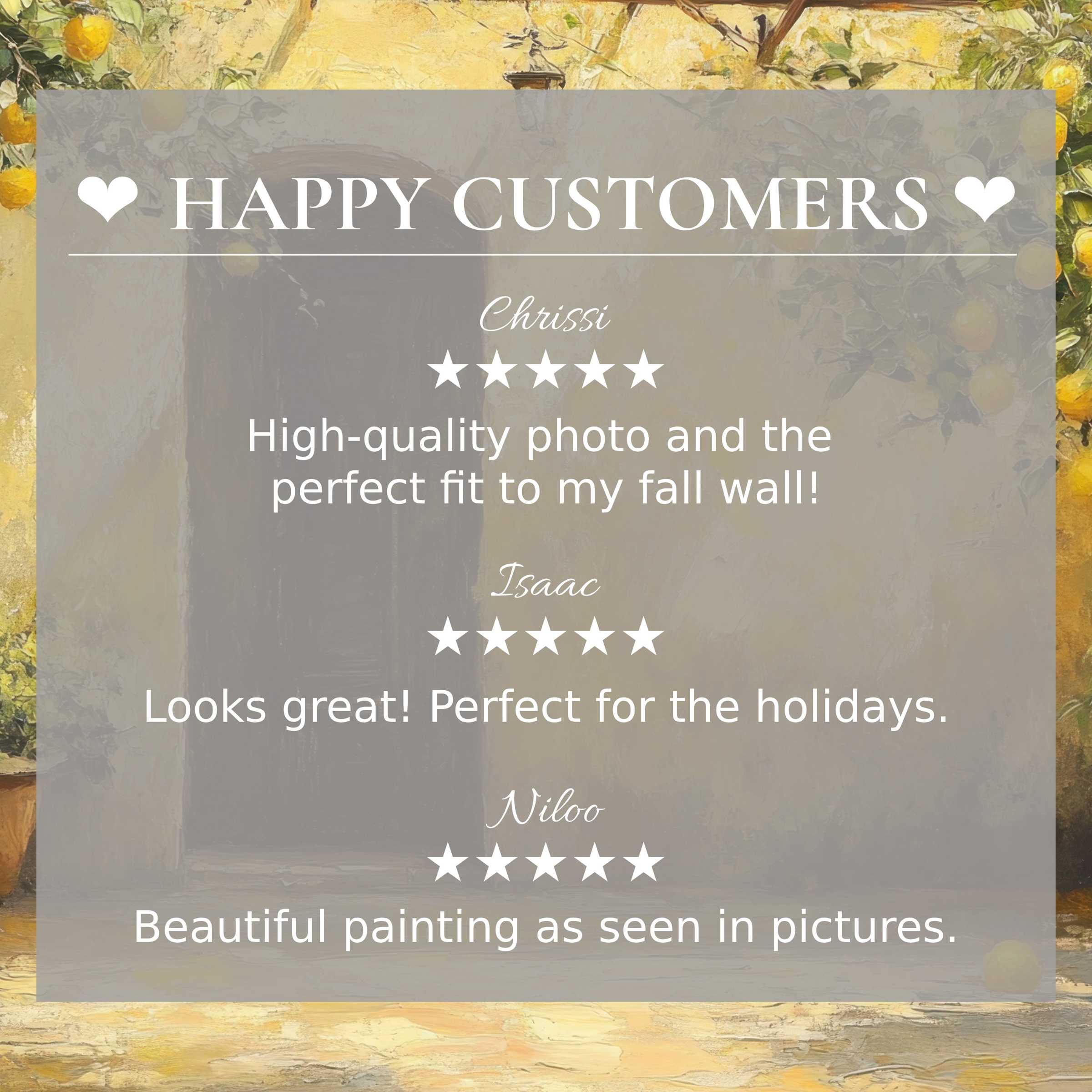 Elegant trees art for Frame TV with abstract sunset hues, praised by happy customers, building trust through refined reviews