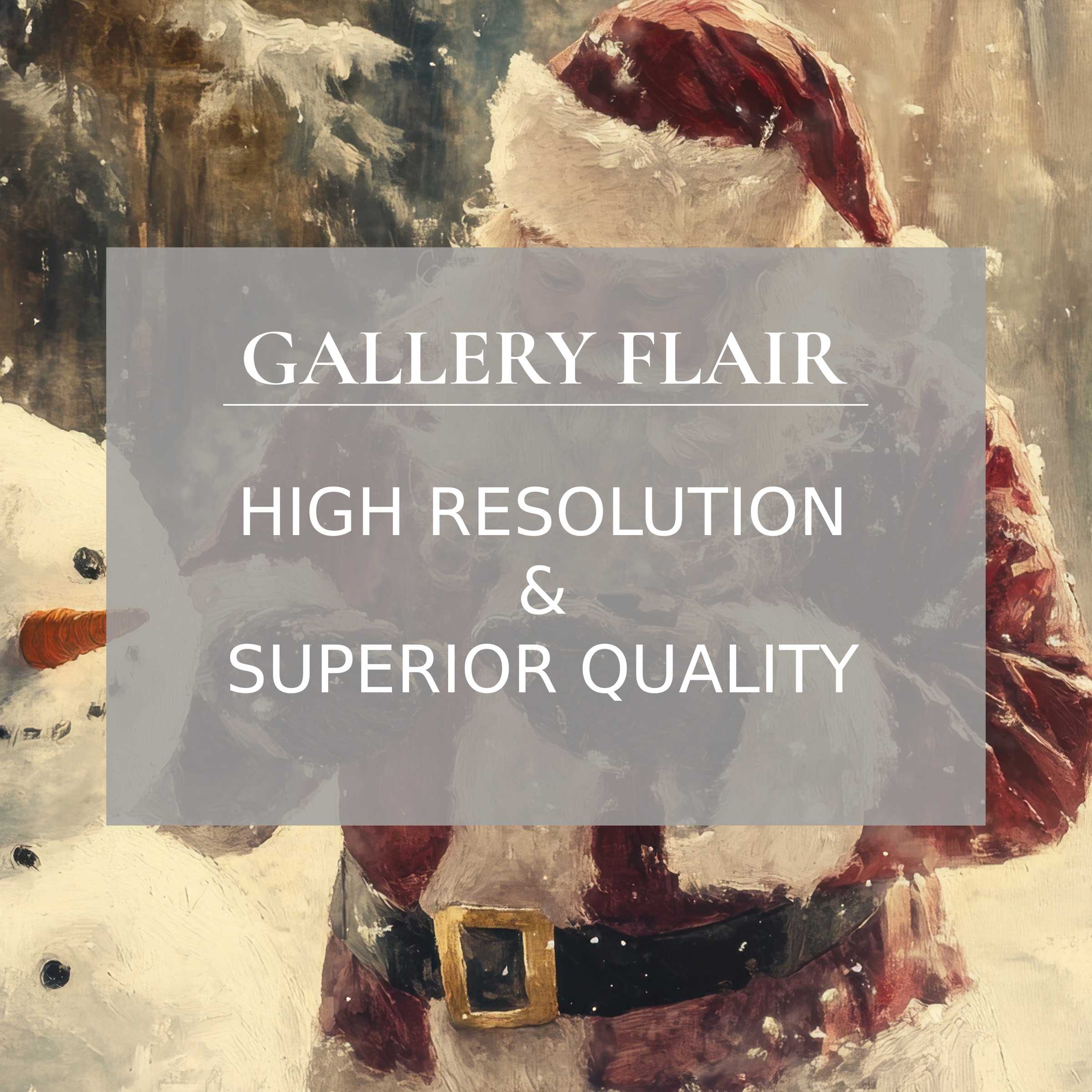 Christmas printable art featuring a radiant Santa in rich textures, elevating modern interiors with timeless festive elegance