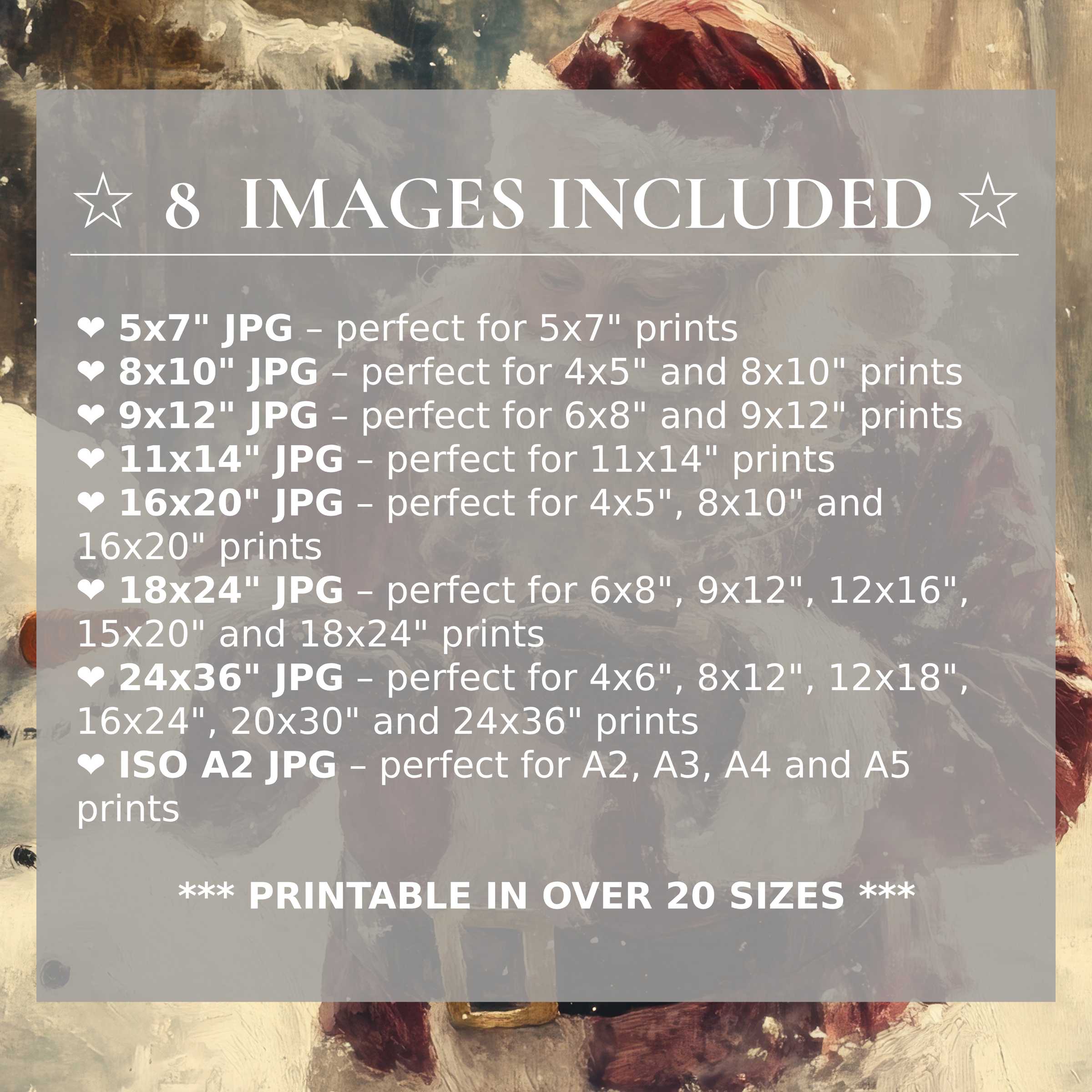 Christmas digital print radiates warm reds and soft neutrals, elevating modern interiors with style; 8 high-quality sizes included