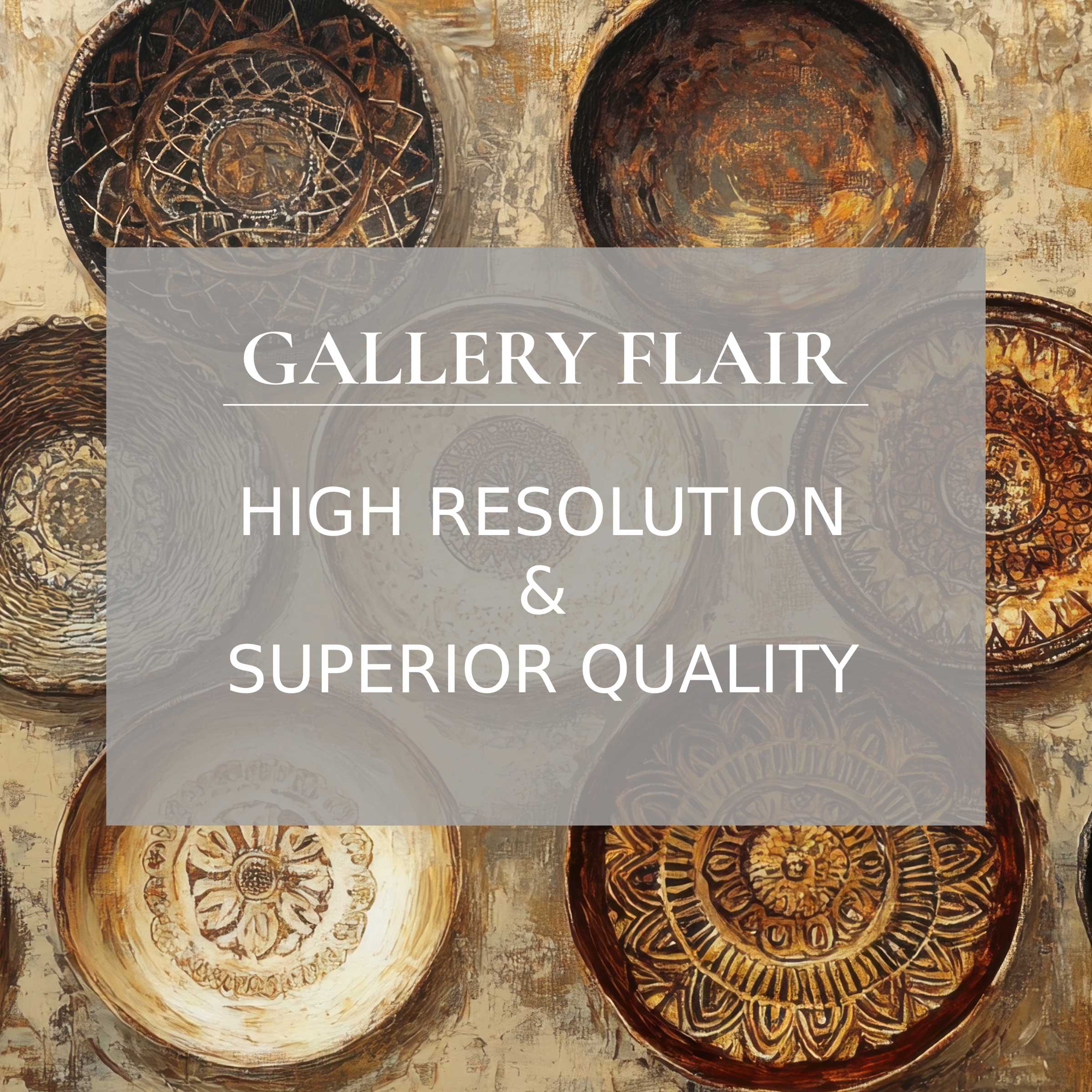 Elegant boho Frame TV picture featuring detailed, earthy-toned textured bowls with high resolution and visual clarity
