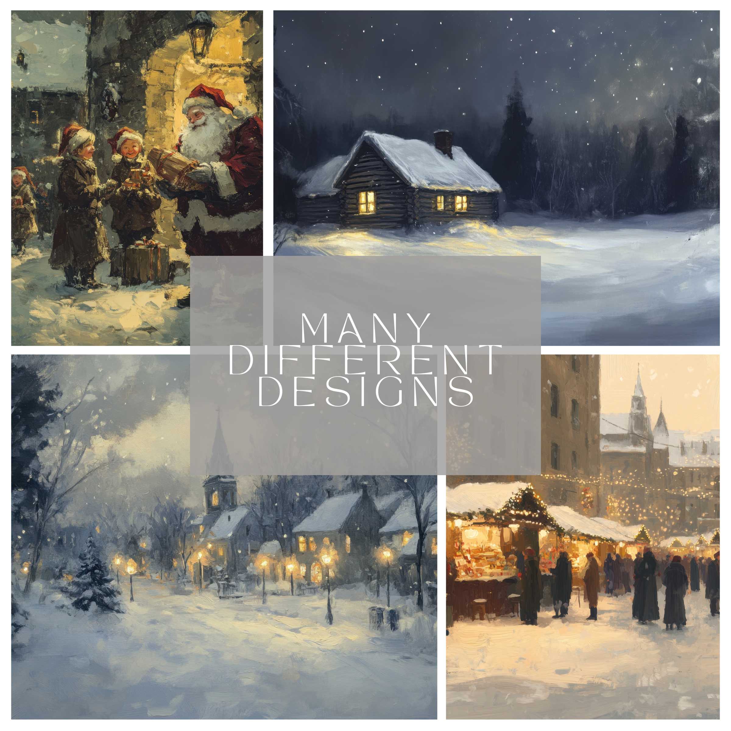 Christmas Frame TV Art bundle with cozy winter scenes, easy digital download to elevate your home’s festive decor.