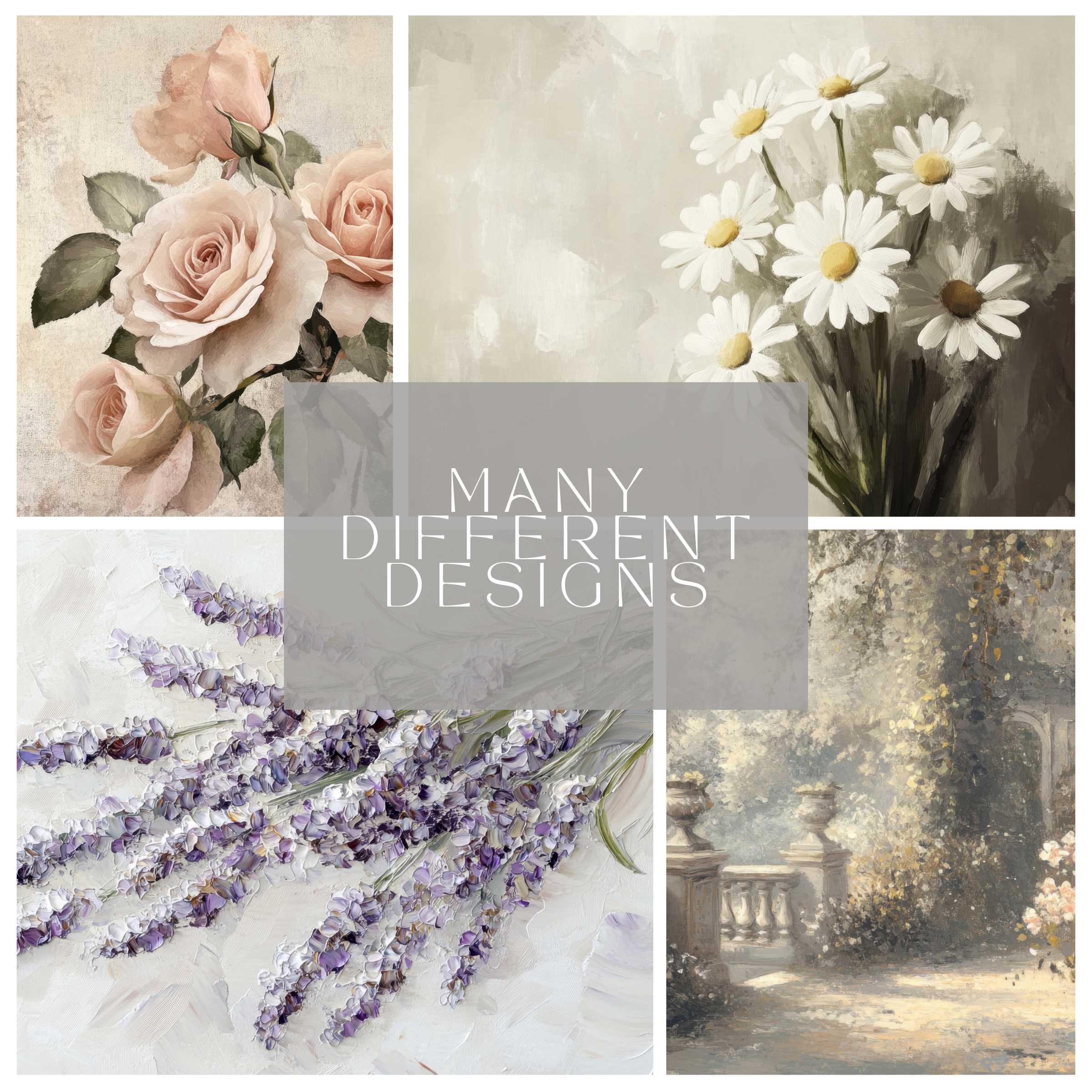 Spring 101 digital download: 101 soft floral and landscape prints to effortlessly elevate modern living spaces