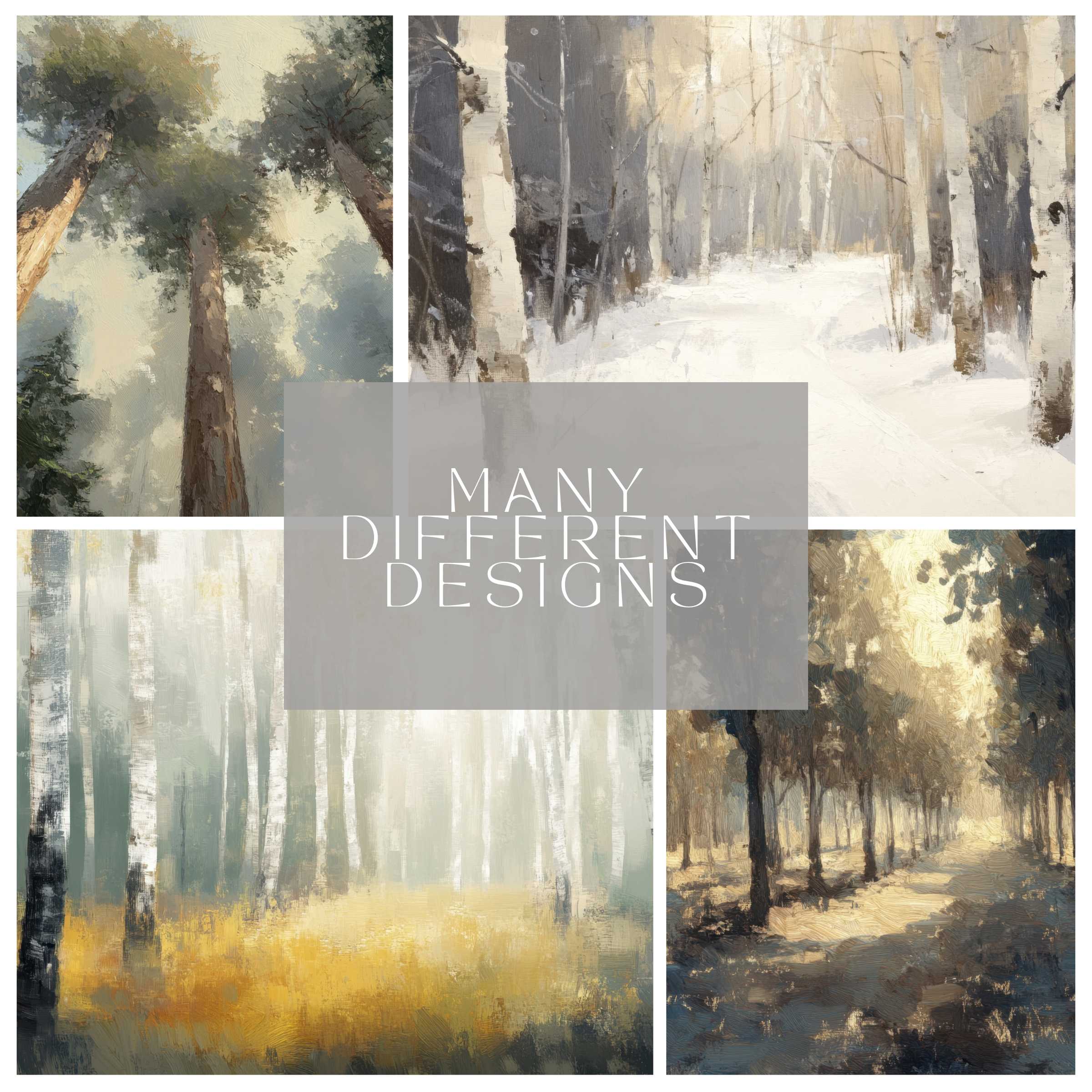 Trees 101 - 101 downloadable tree artworks, instant digital download to elevate and warm modern living spaces