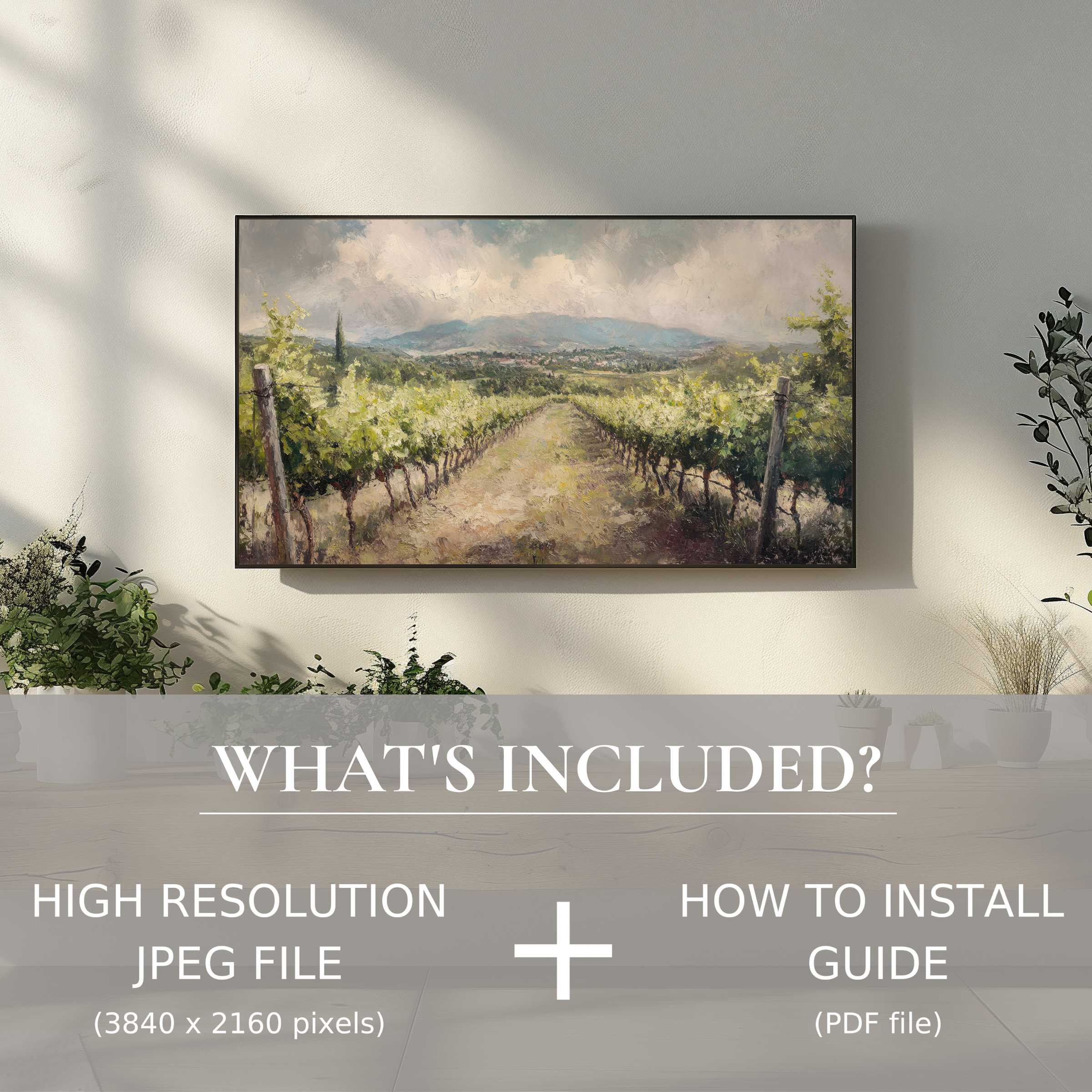 Elegant botanical digital TV art download enhances modern living spaces with easy digital use and refined natural beauty