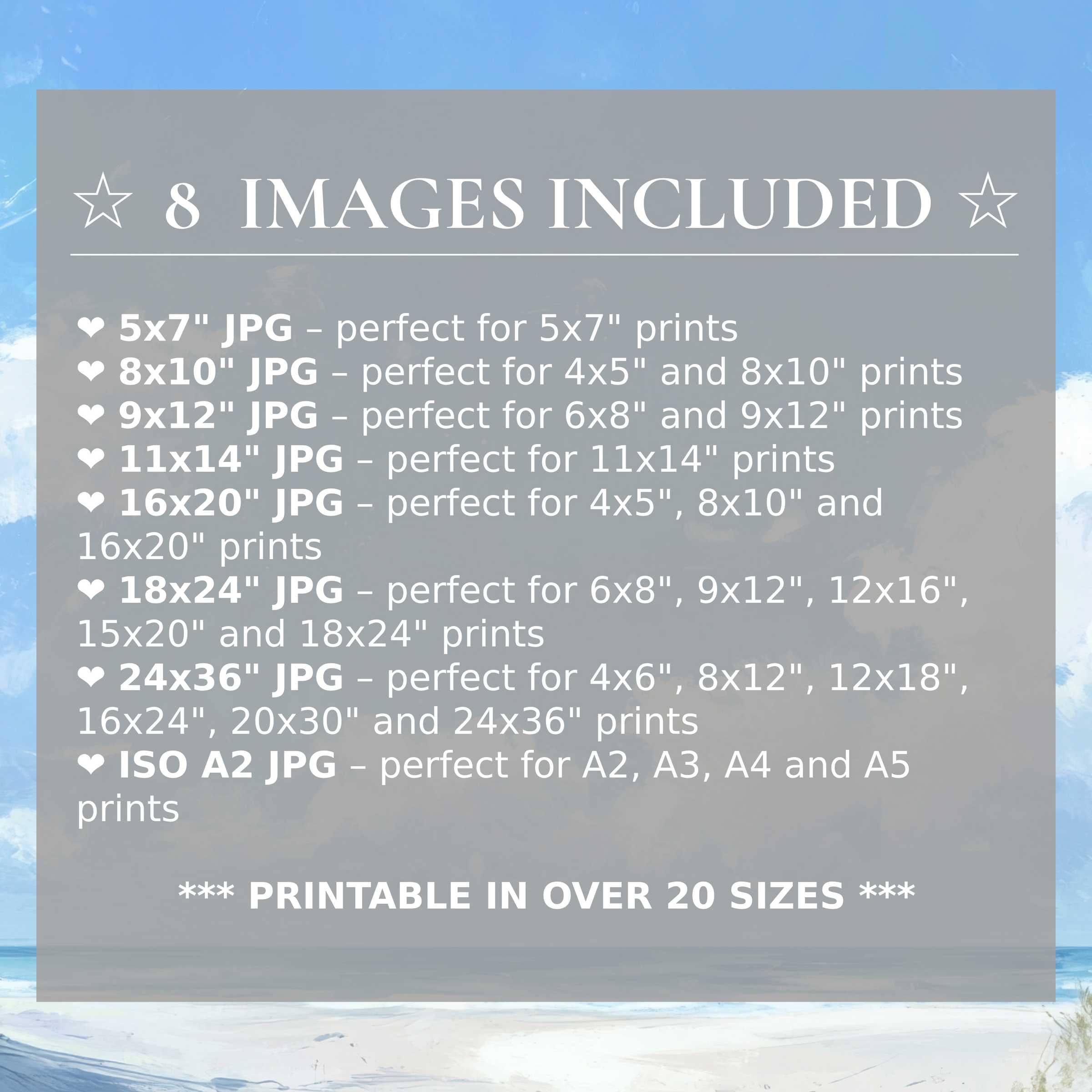 Radiant summer digital print bathed in serene blues and soft whites, offered in 8 high-quality sizes to elevate modern interiors with effortless style and versatile sophistication