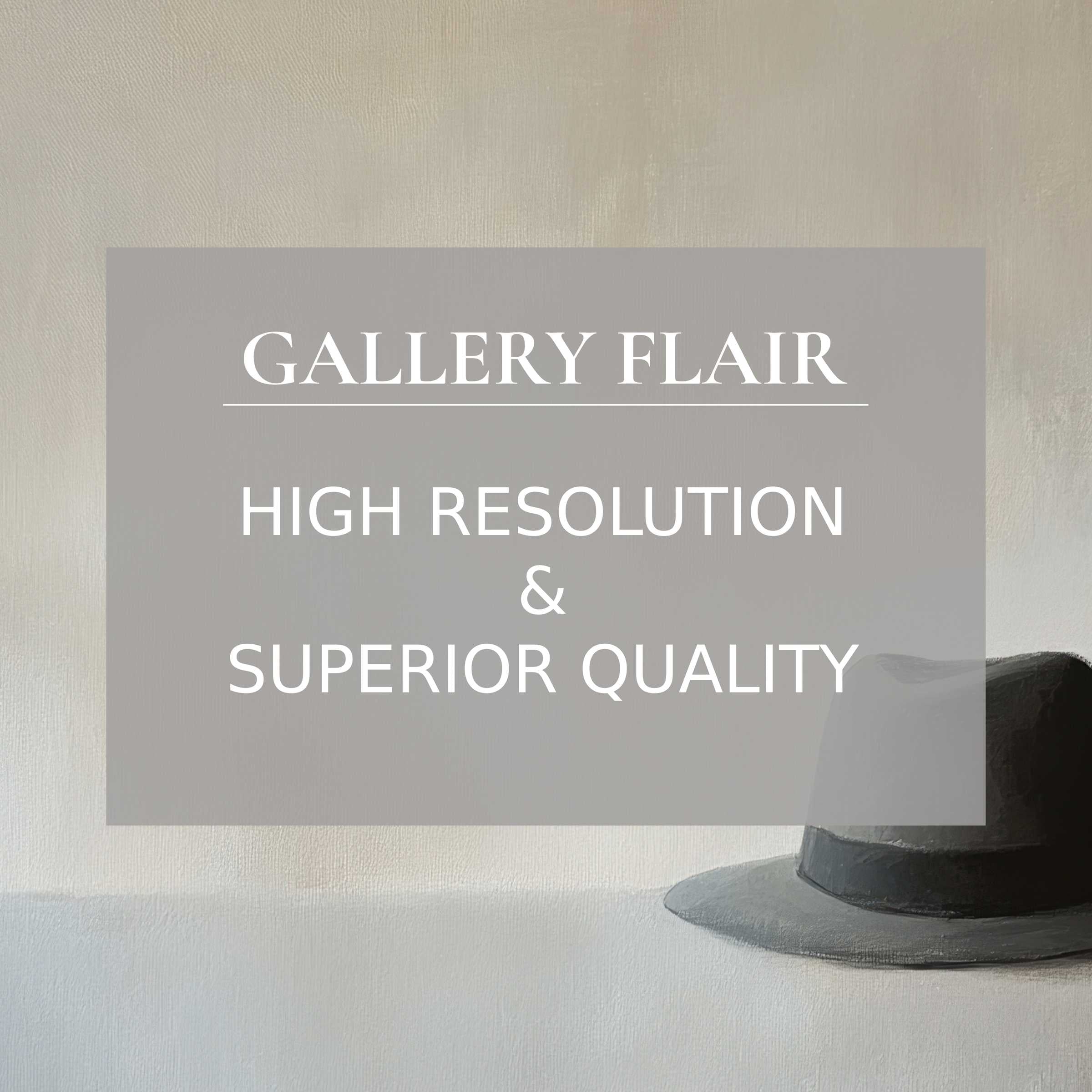 Calm minimalist printable art featuring a refined charcoal hat, adding subtle sophistication and depth to modern interiors