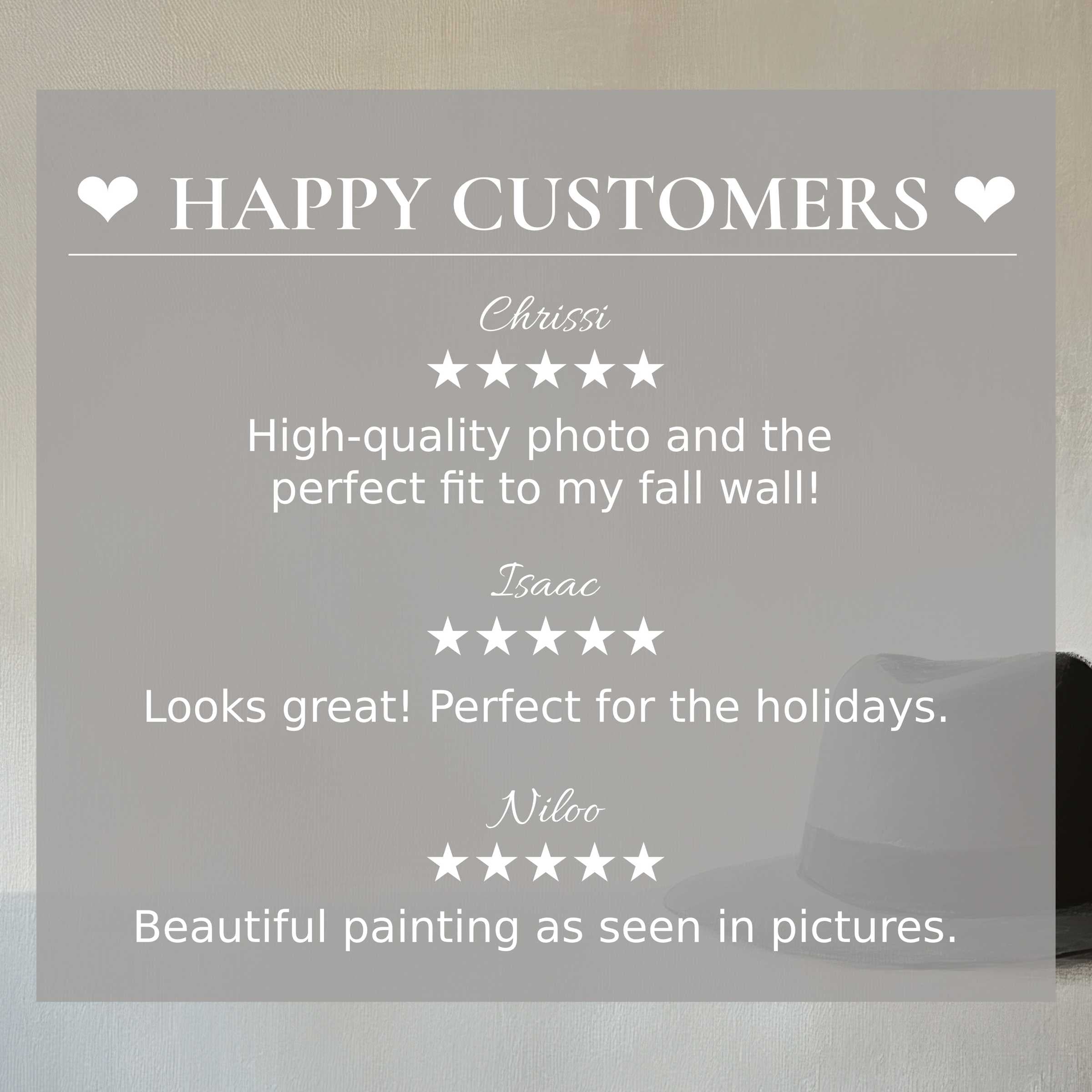 Minimalist art for Frame TV with abstract sunset hues; happy customer reviews showcase trust and elegant style