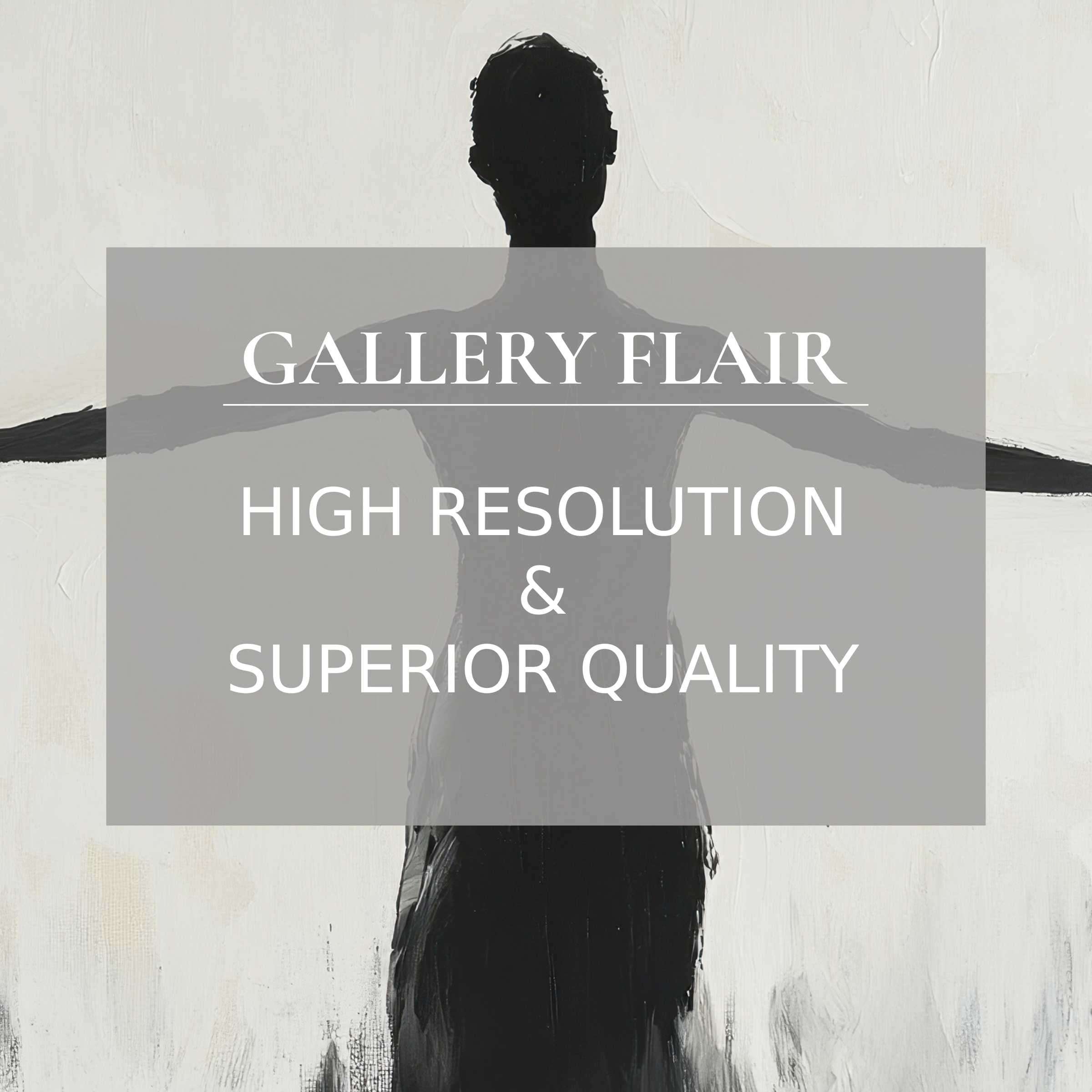 Elegant black silhouette on textured white background, a minimalist Frame TV picture with superior resolution and clarity