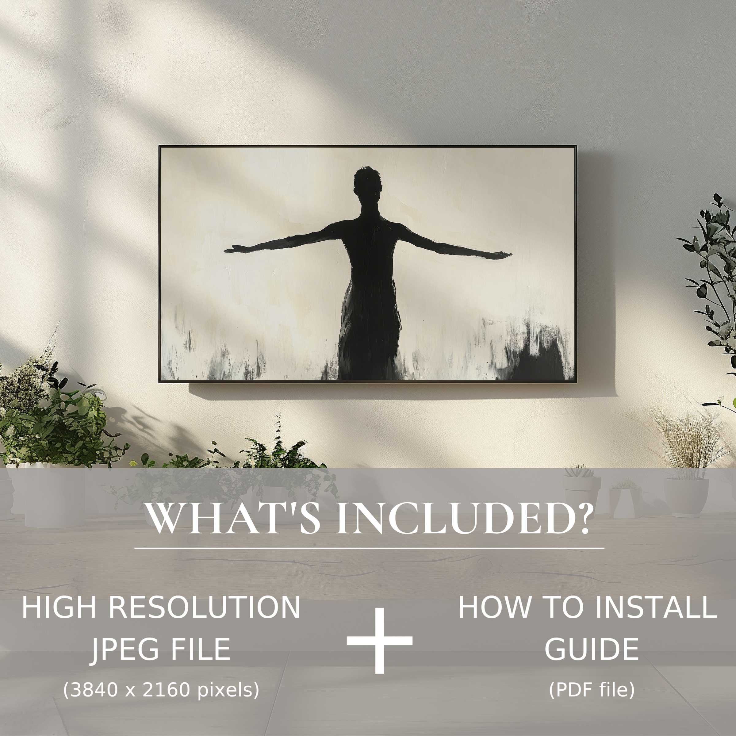 Elegant minimalist digital TV art download effortlessly enhances modern living spaces with easy digital use and refined style